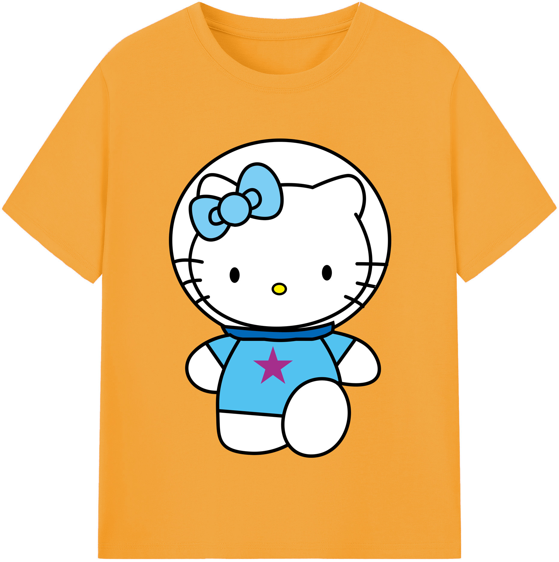 （画像用） Hello Kitty ハローキティ レディースカジュアルプリントTシャツ（綿100％）