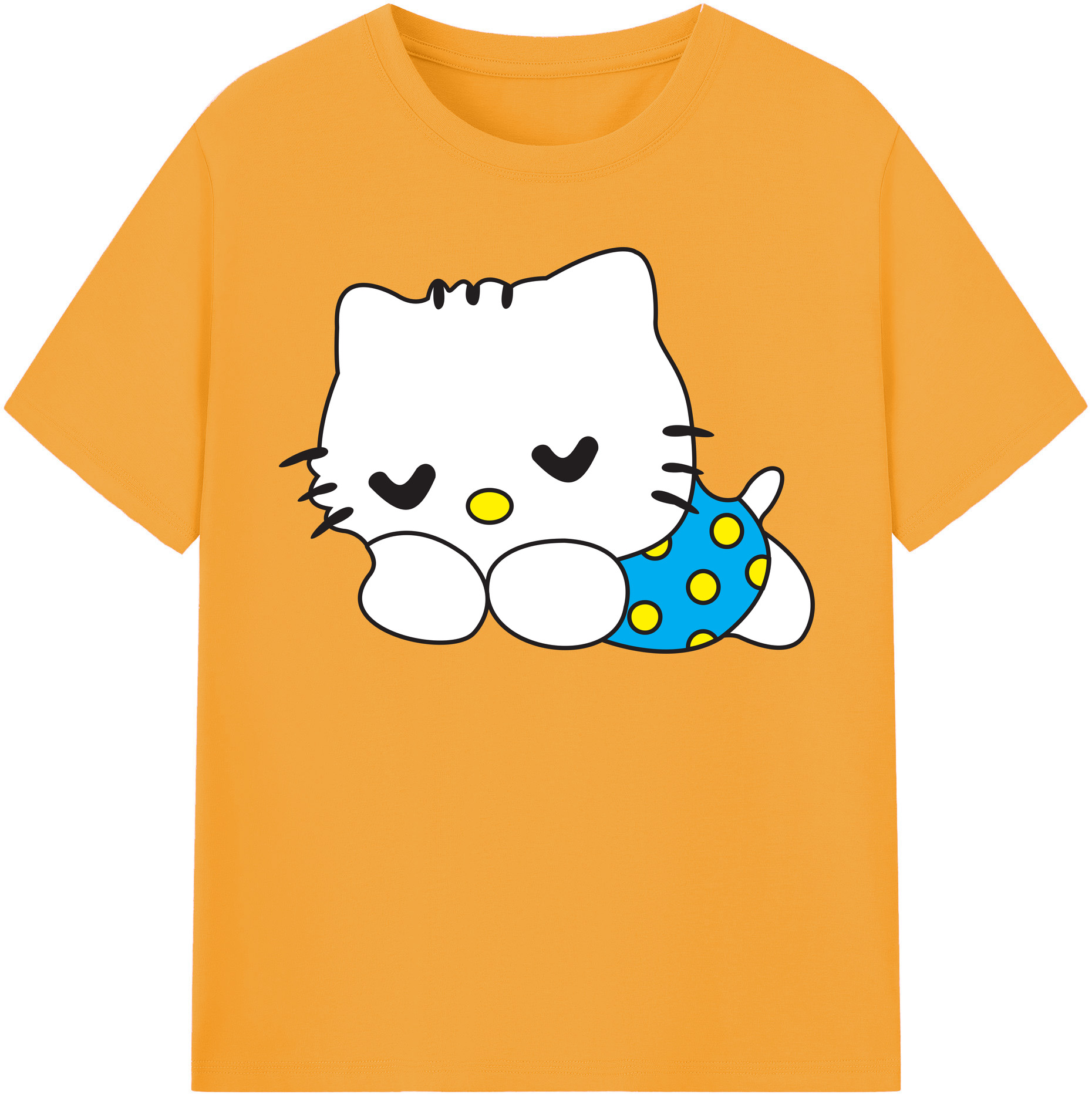 （画像用） Hello Kitty ハローキティ レディースカジュアルプリントTシャツ（綿100％）