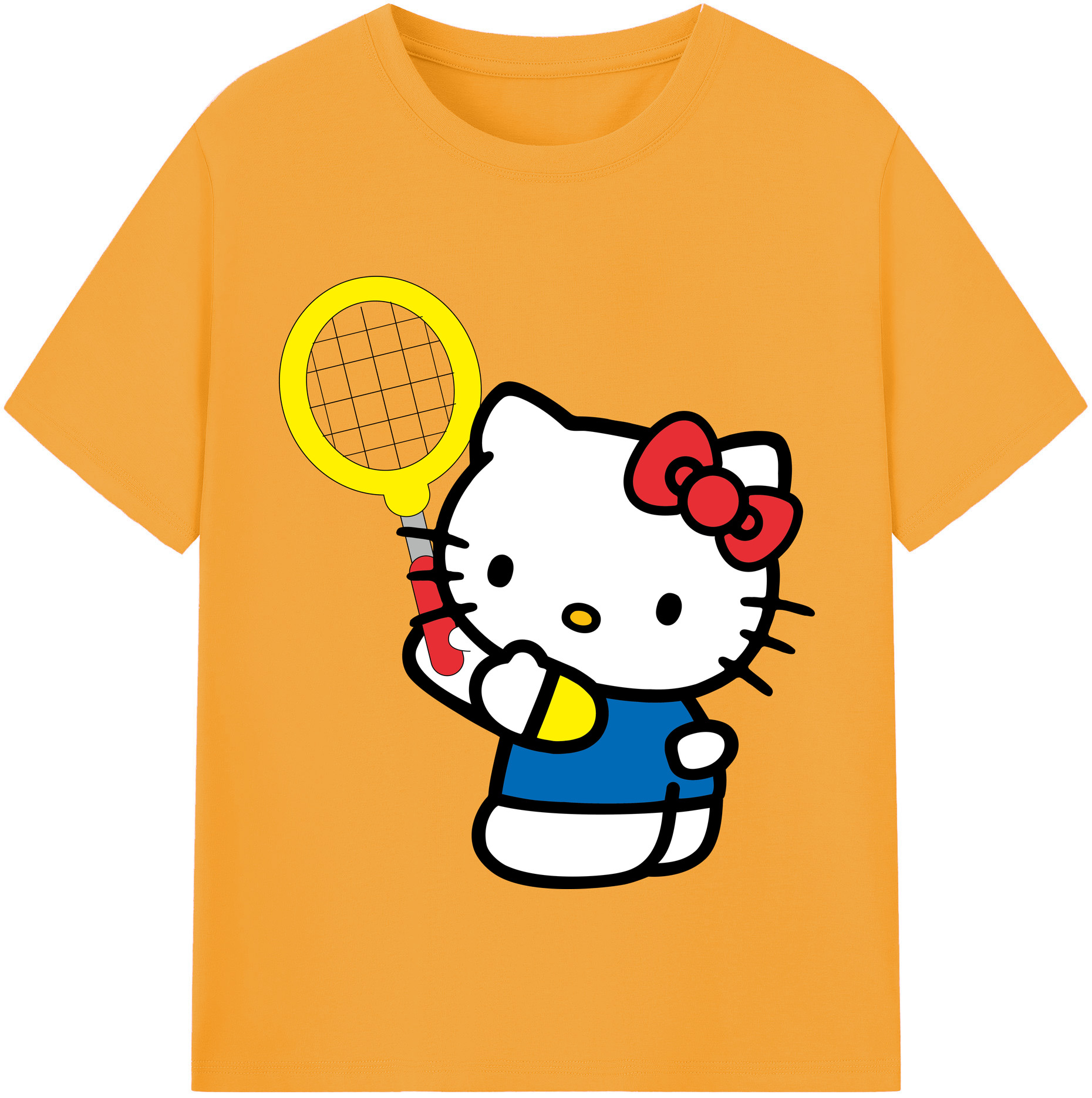 （画像用） Hello Kitty ハローキティ レディースカジュアルプリントTシャツ（綿100％）