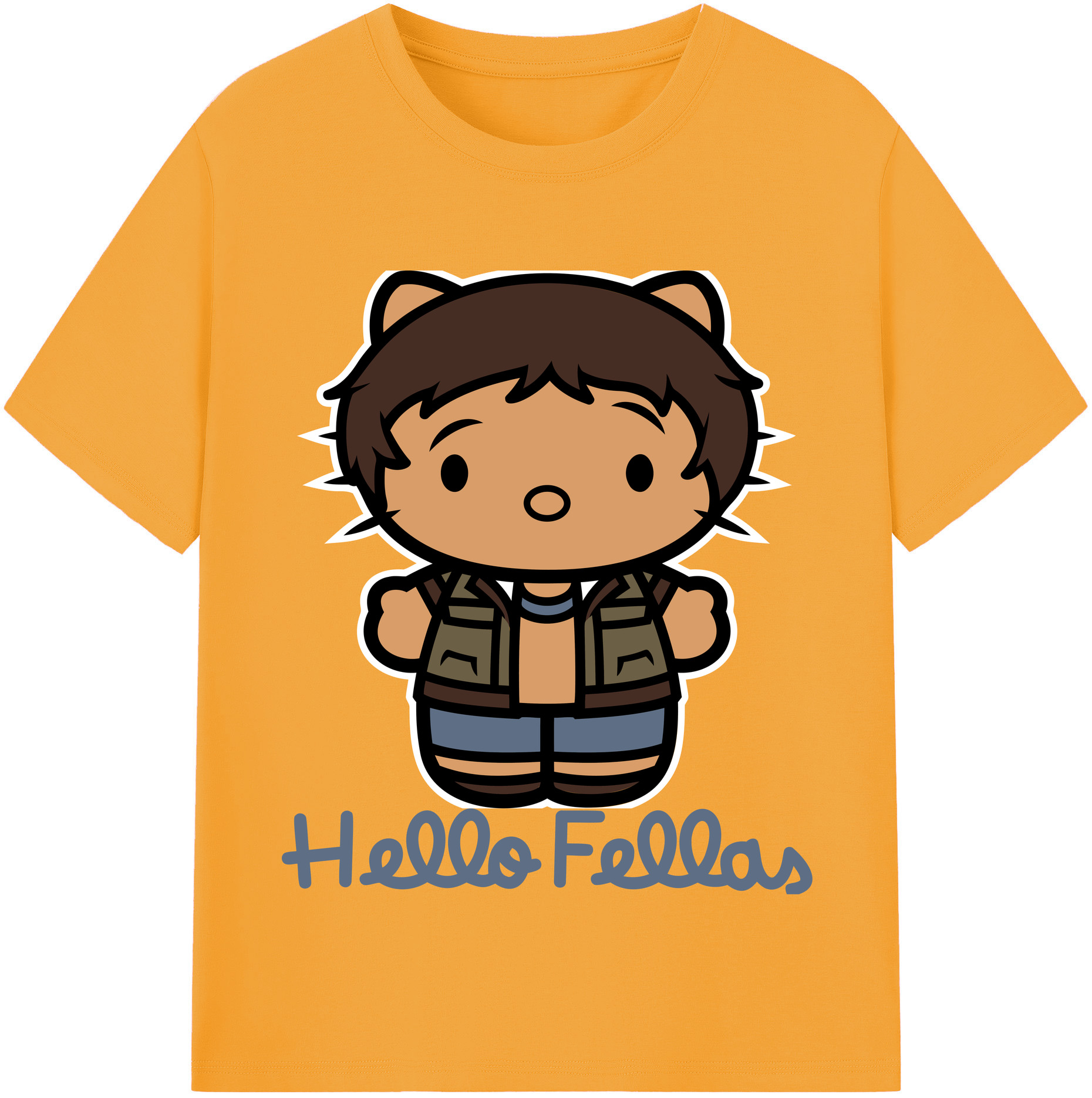 （画像用） Hello Kitty ハローキティ レディースカジュアルプリントTシャツ（綿100％）