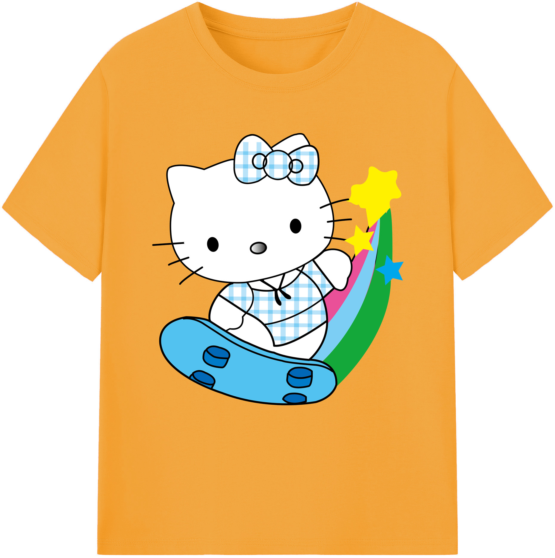 （画像用） Hello Kitty ハローキティ レディースカジュアルプリントTシャツ（綿100％）