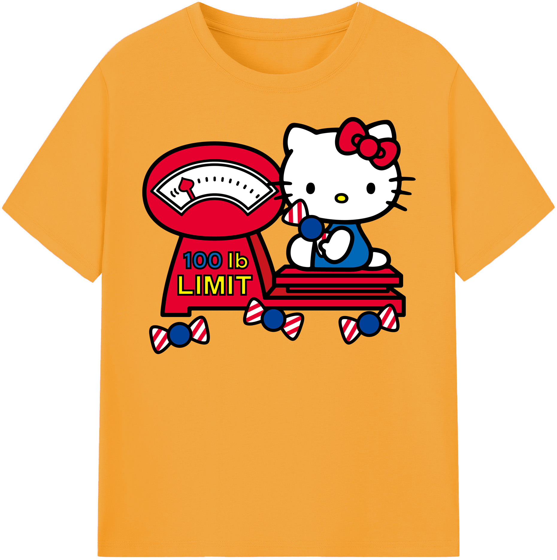 （画像用） Hello Kitty ハローキティ レディースカジュアルプリントTシャツ（綿100％）