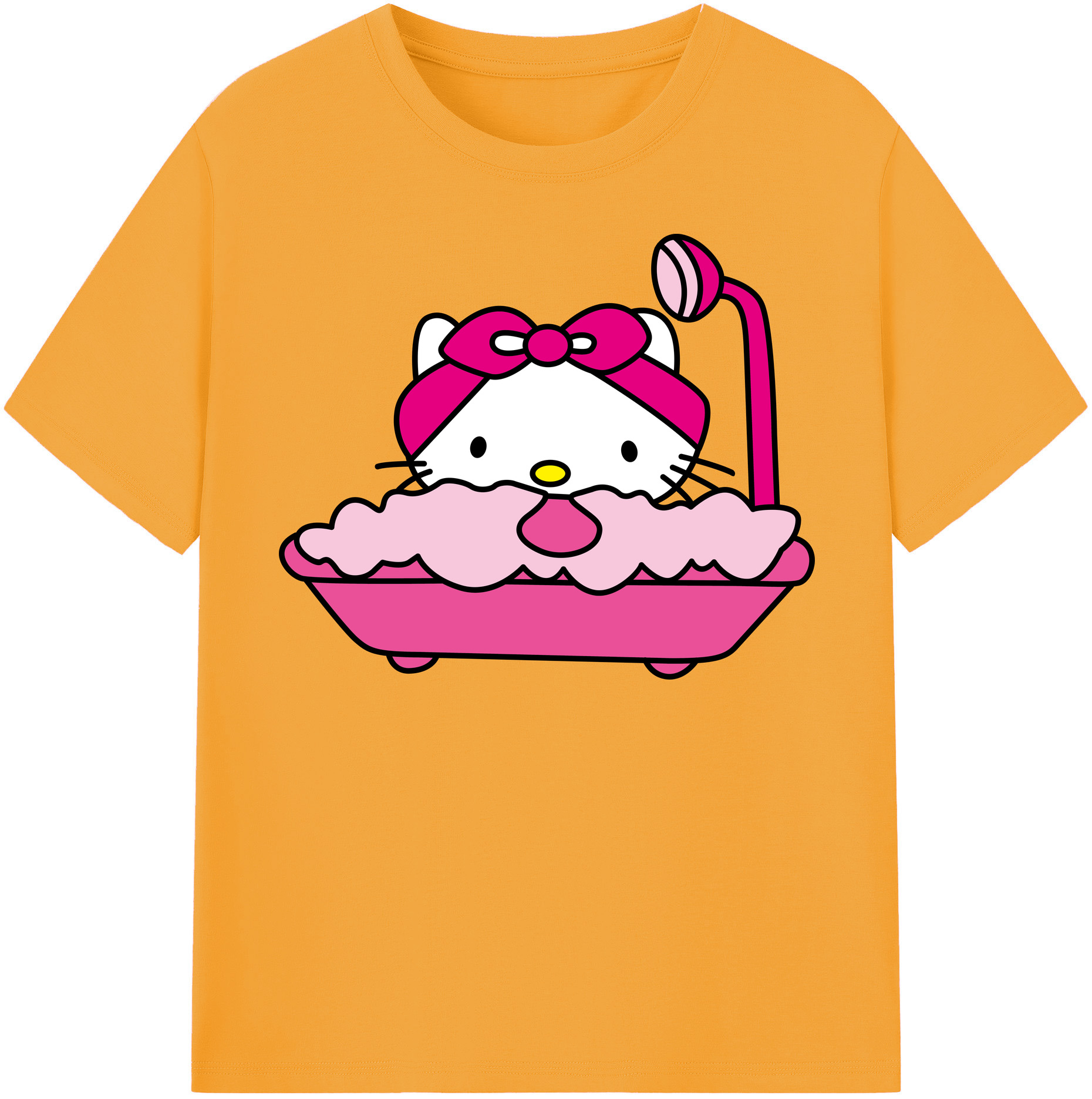 （画像用） Hello Kitty ハローキティ レディースカジュアルプリントTシャツ（綿100％）