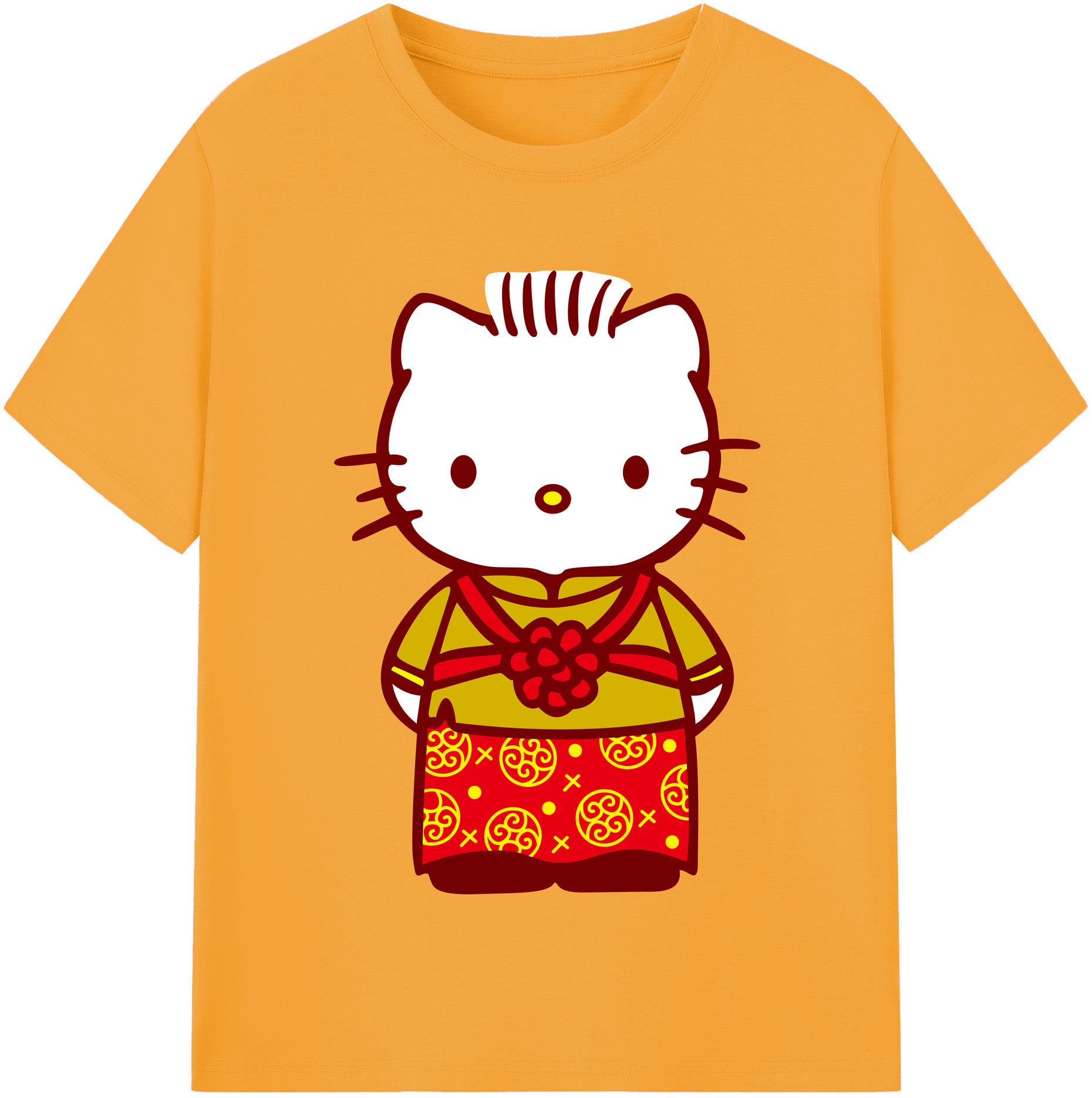 （画像用） Hello Kitty ハローキティ レディースカジュアルプリントTシャツ（綿100％）
