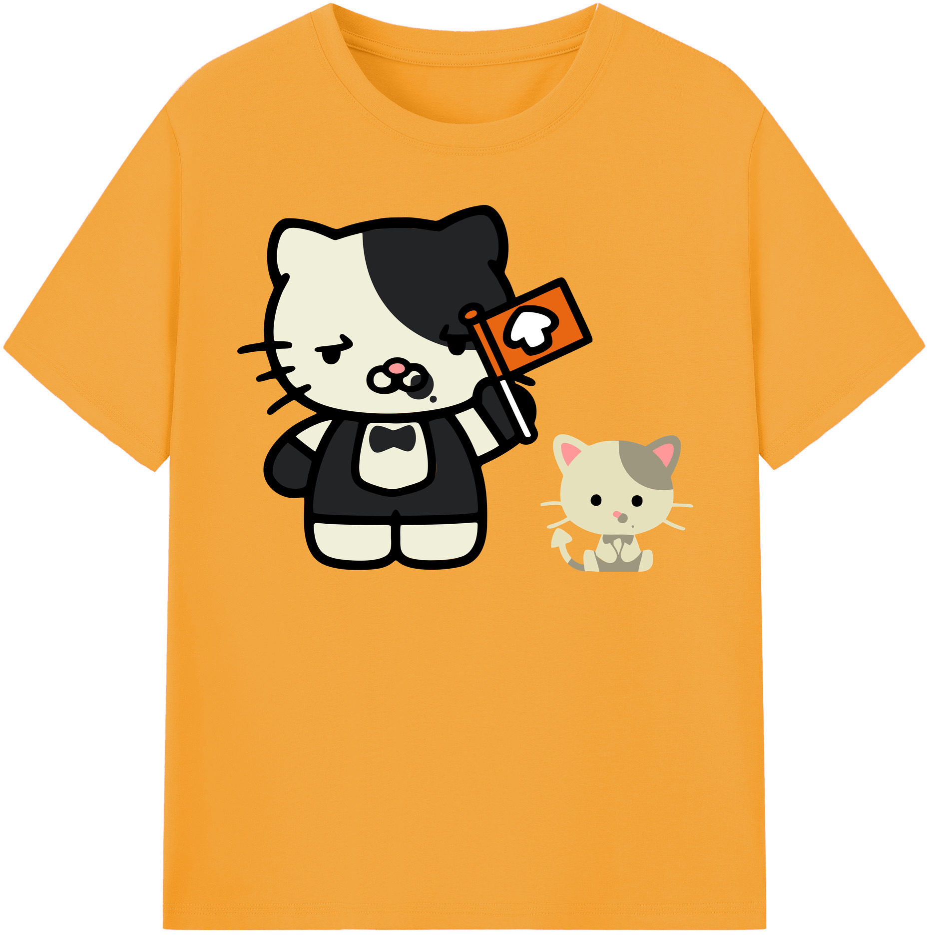 （画像用） Hello Kitty ハローキティ レディースカジュアルプリントTシャツ（綿100％）