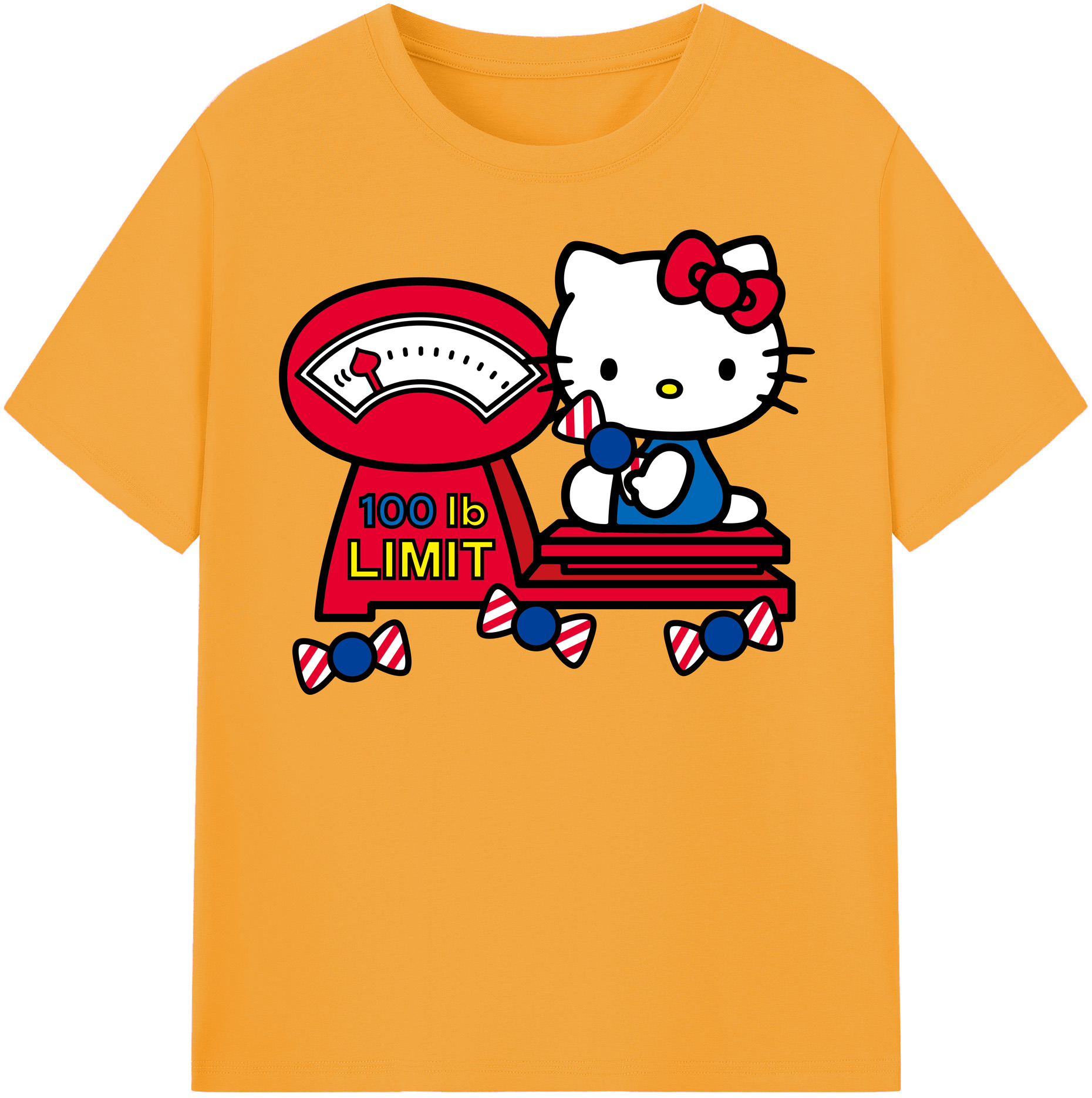 （画像用） Hello Kitty ハローキティ レディースカジュアルプリントTシャツ（綿100％）