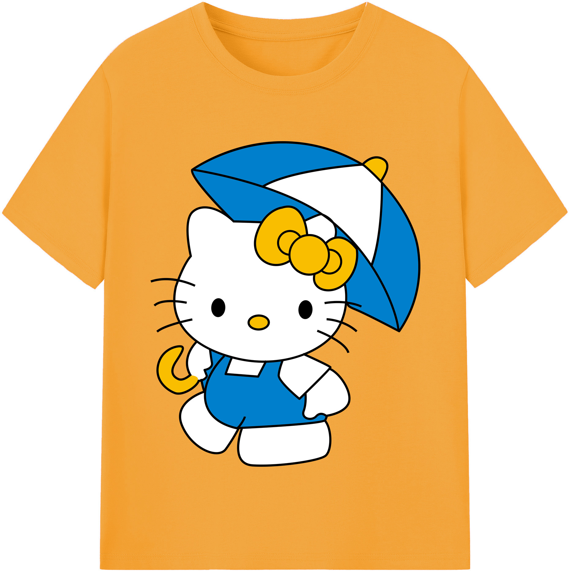 （画像用） Hello Kitty ハローキティ レディースカジュアルプリントTシャツ（綿100％）