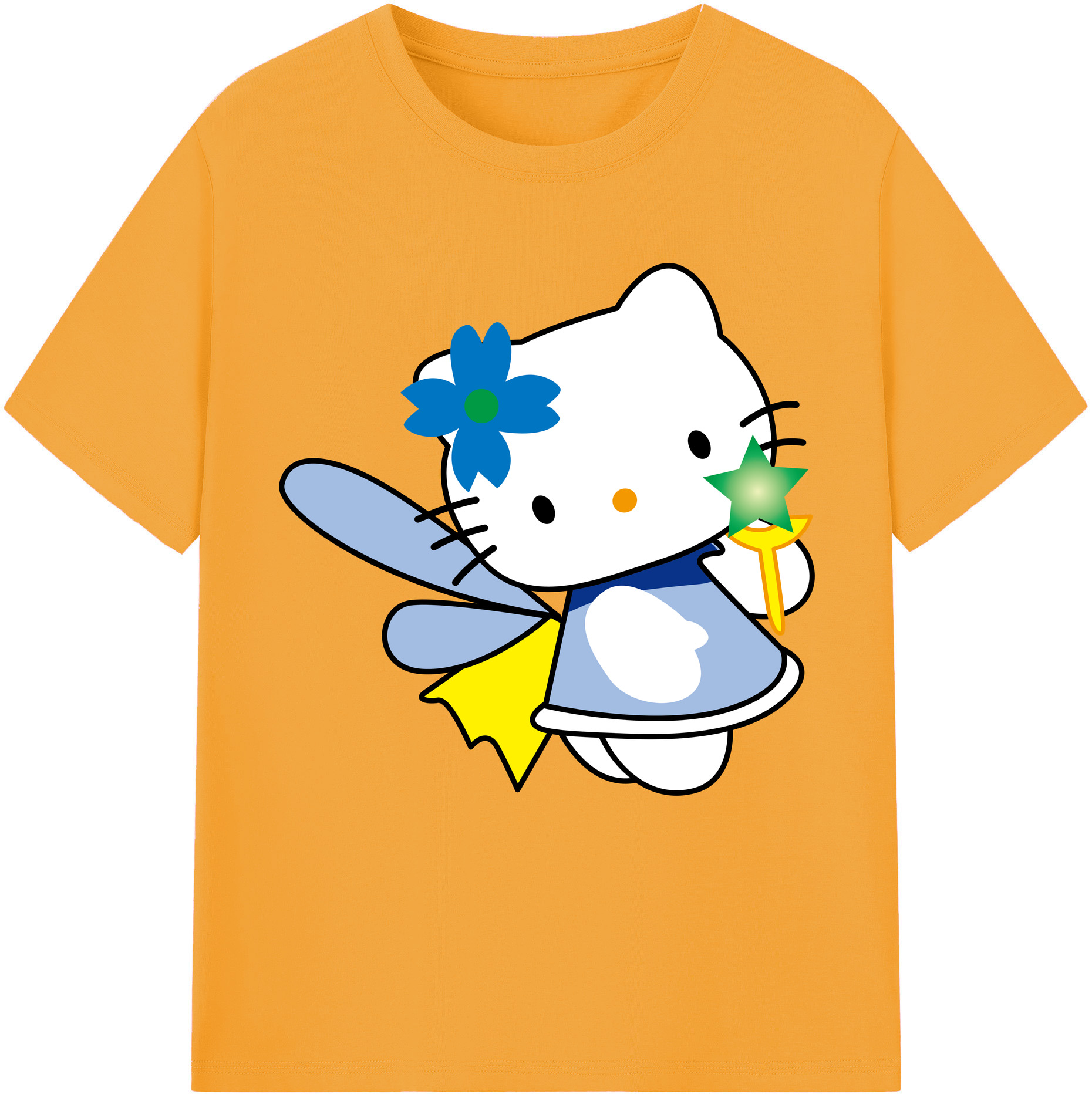 （画像用） Hello Kitty ハローキティ レディースカジュアルプリントTシャツ（綿100％）