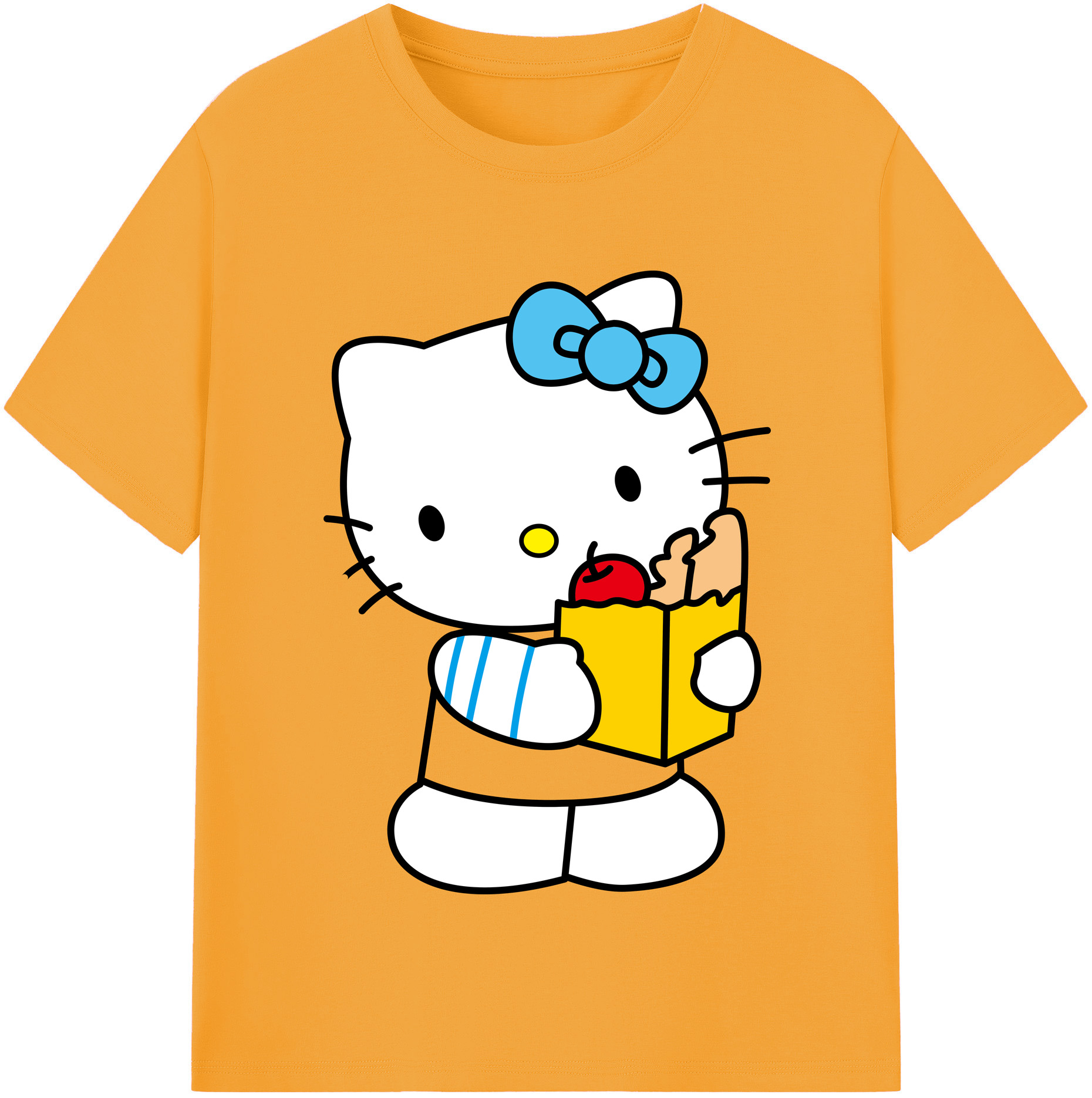 （画像用） Hello Kitty ハローキティ レディースカジュアルプリントTシャツ（綿100％）