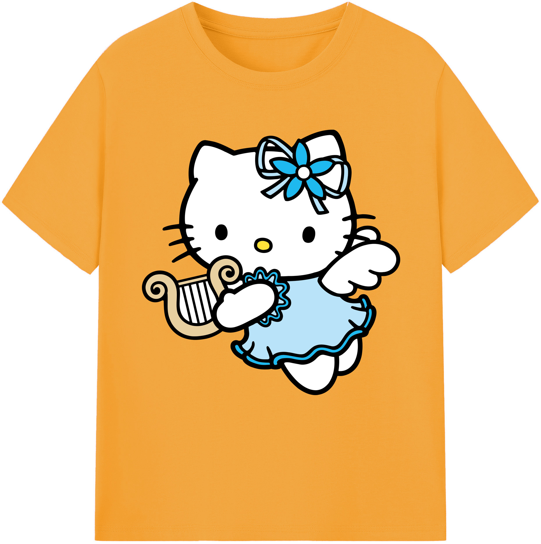 （画像用） Hello Kitty ハローキティ レディースカジュアルプリントTシャツ（綿100％）