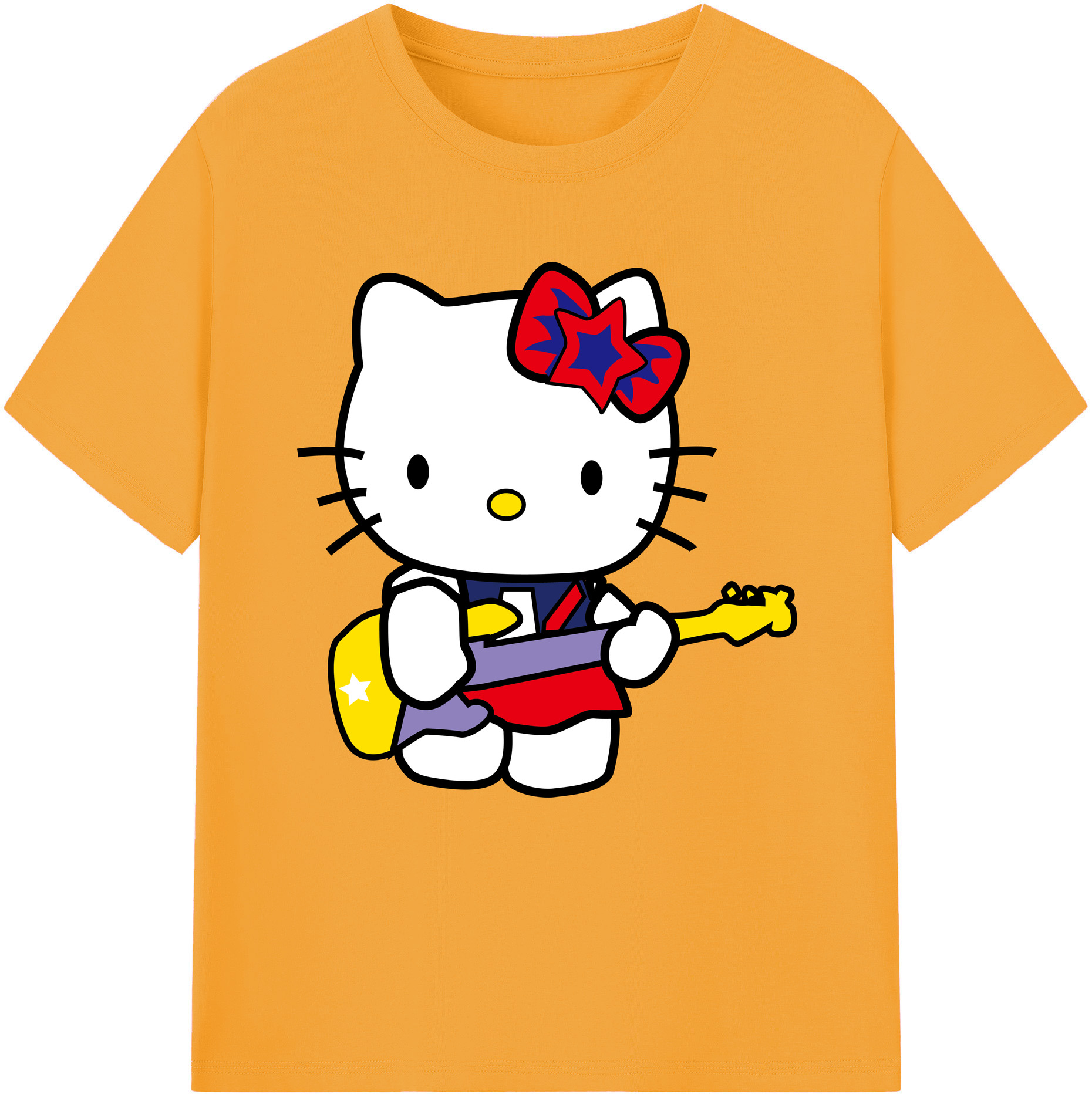 （画像用） Hello Kitty ハローキティ レディースカジュアルプリントTシャツ（綿100％）