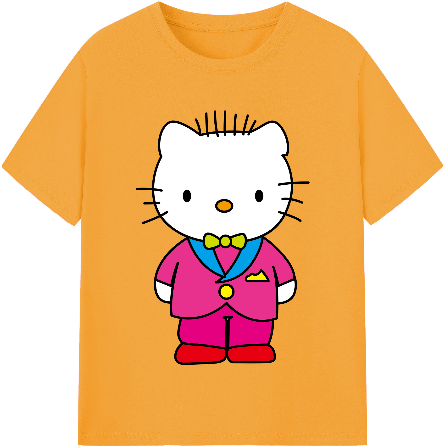 （画像用） Hello Kitty ハローキティ レディースカジュアルプリントTシャツ（綿100％）