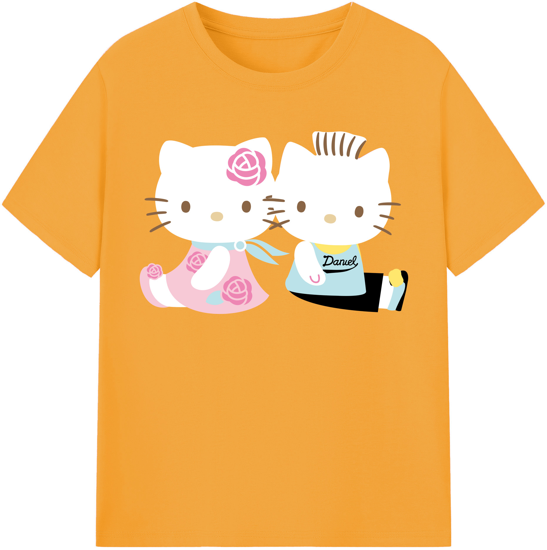 （画像用） Hello Kitty ハローキティ レディースカジュアルプリントTシャツ（綿100％）