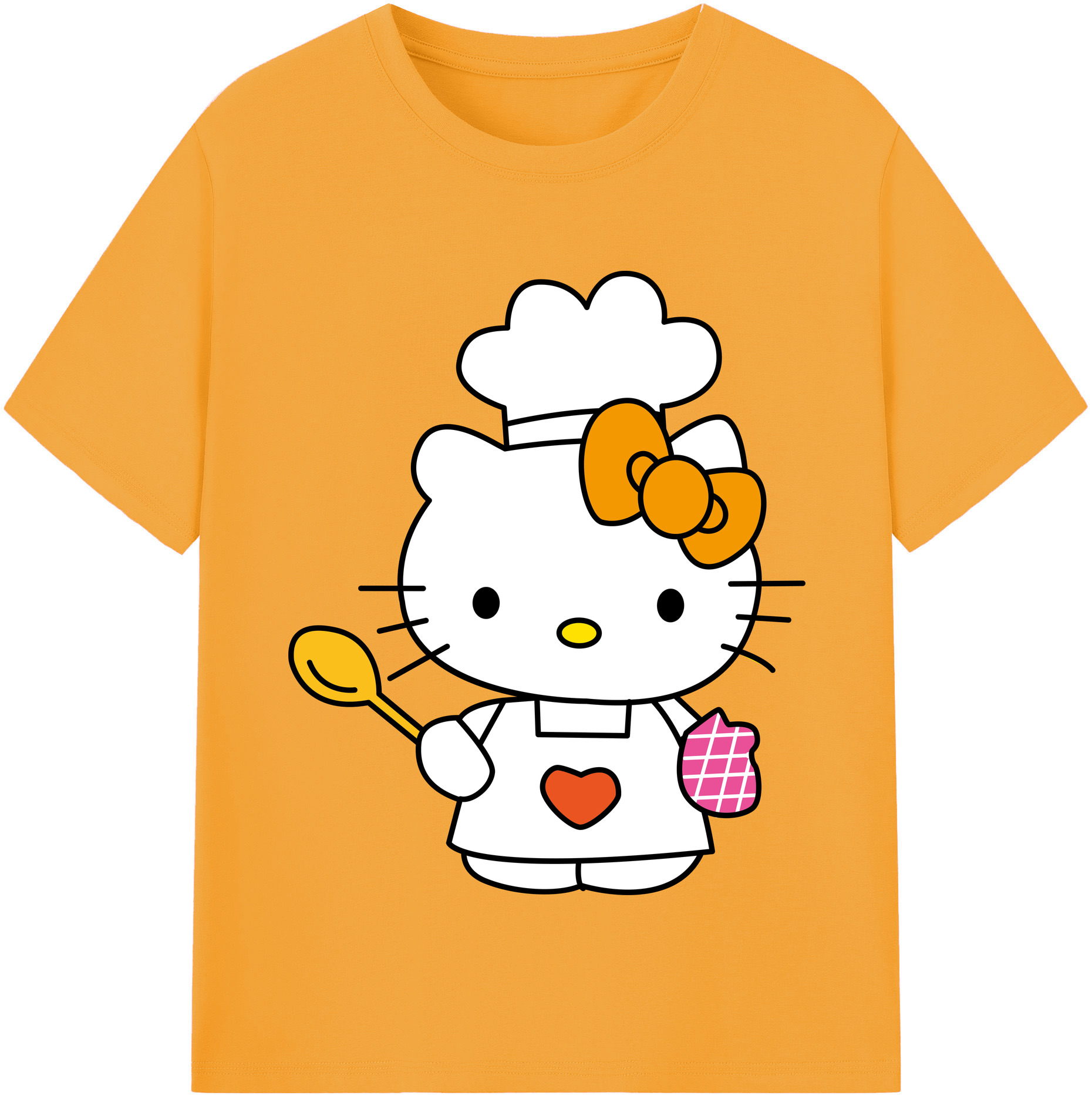 （画像用） Hello Kitty ハローキティ レディースカジュアルプリントTシャツ（綿100％）