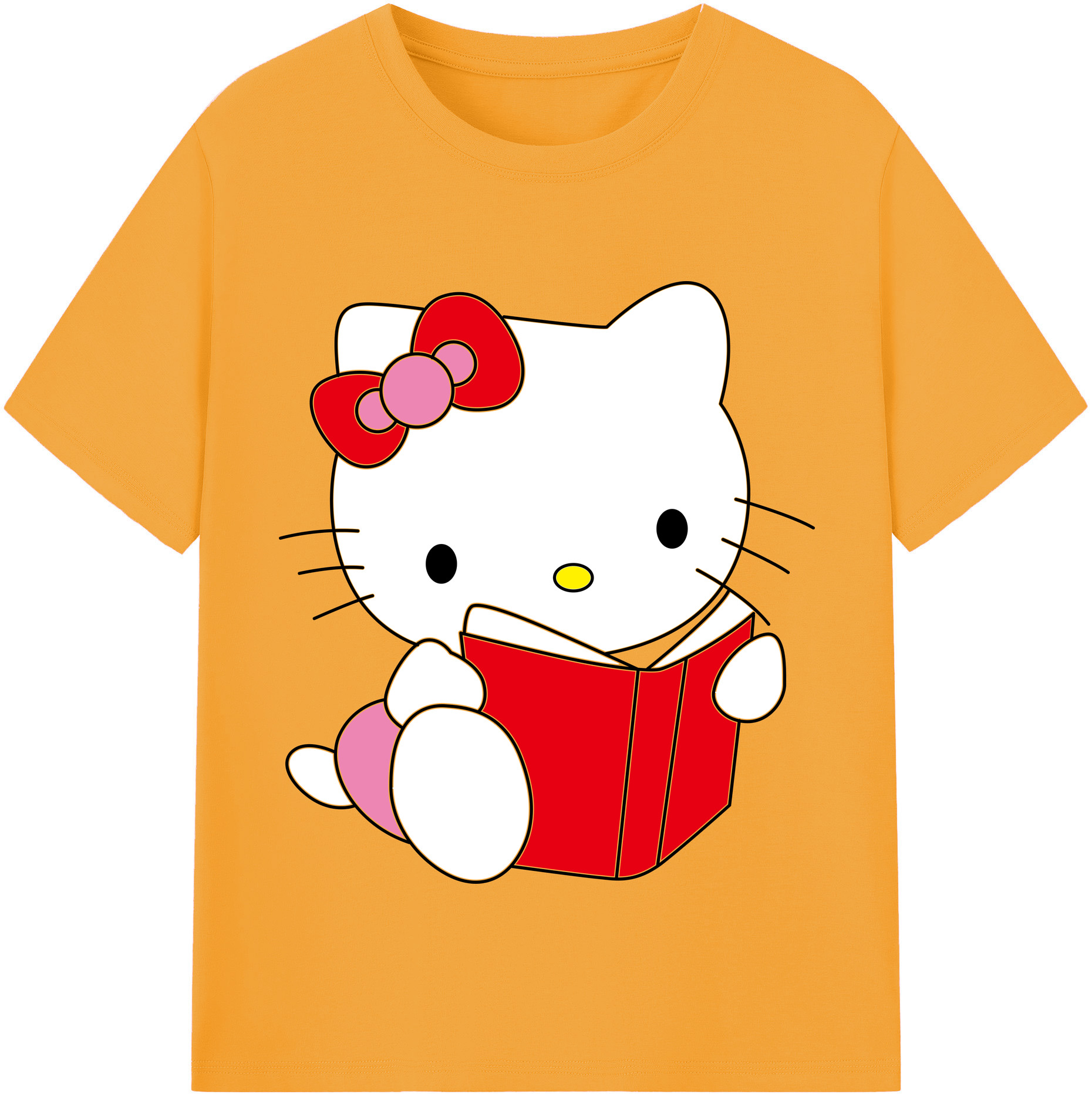（画像用） Hello Kitty ハローキティ レディースカジュアルプリントTシャツ（綿100％）