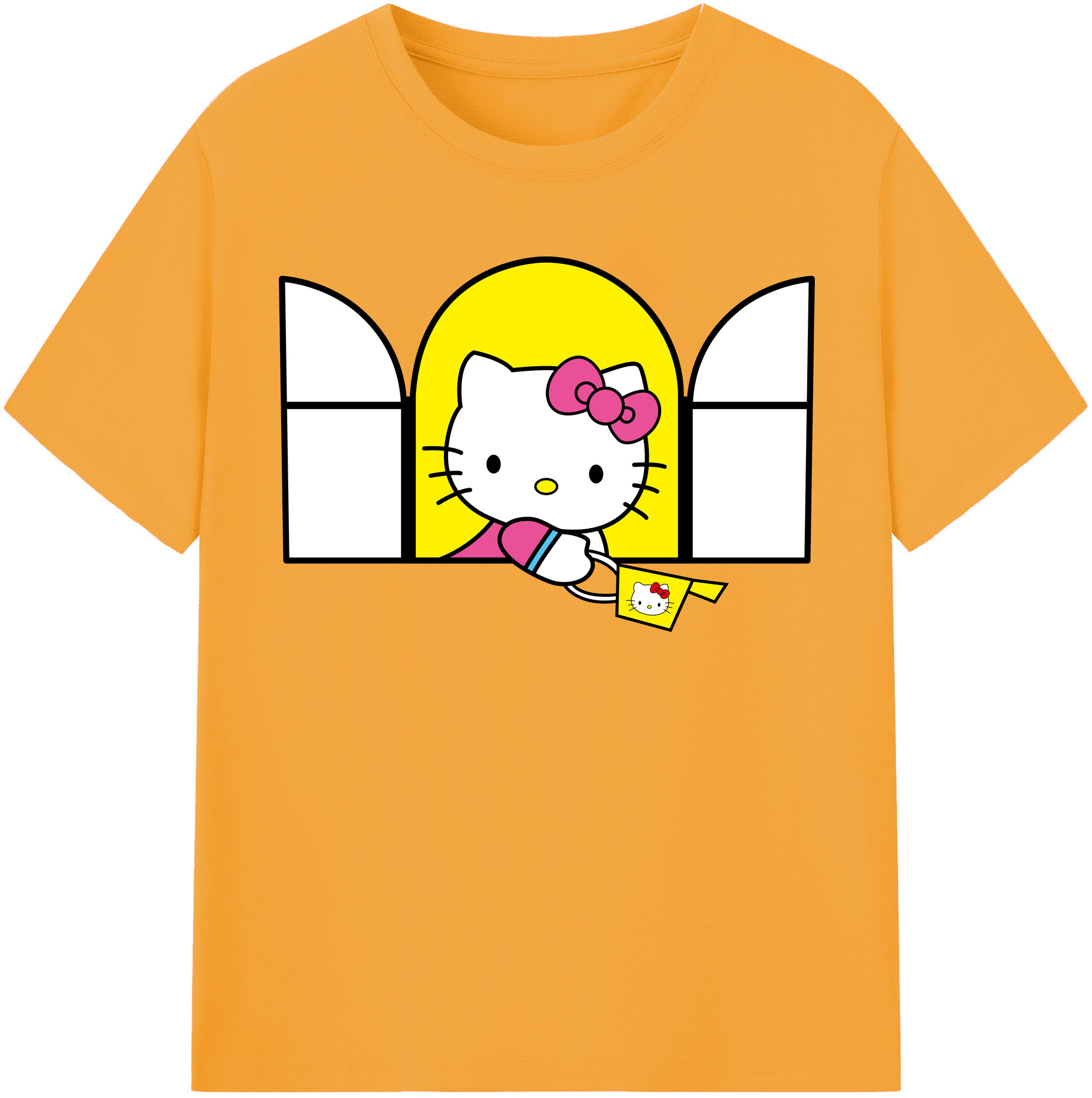 （画像用） Hello Kitty ハローキティ レディースカジュアルプリントTシャツ（綿100％）
