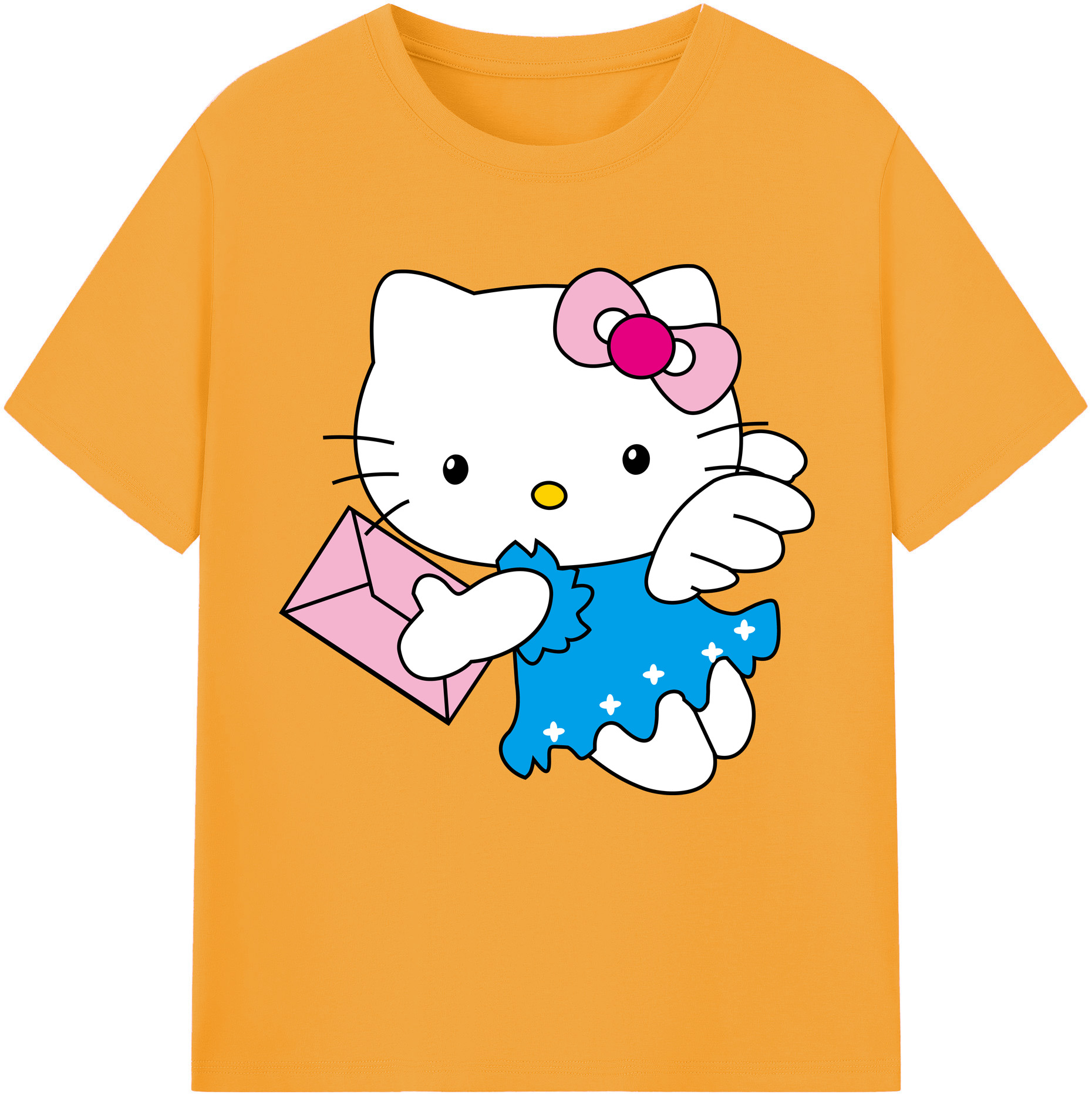 （画像用） Hello Kitty ハローキティ レディースカジュアルプリントTシャツ（綿100％）