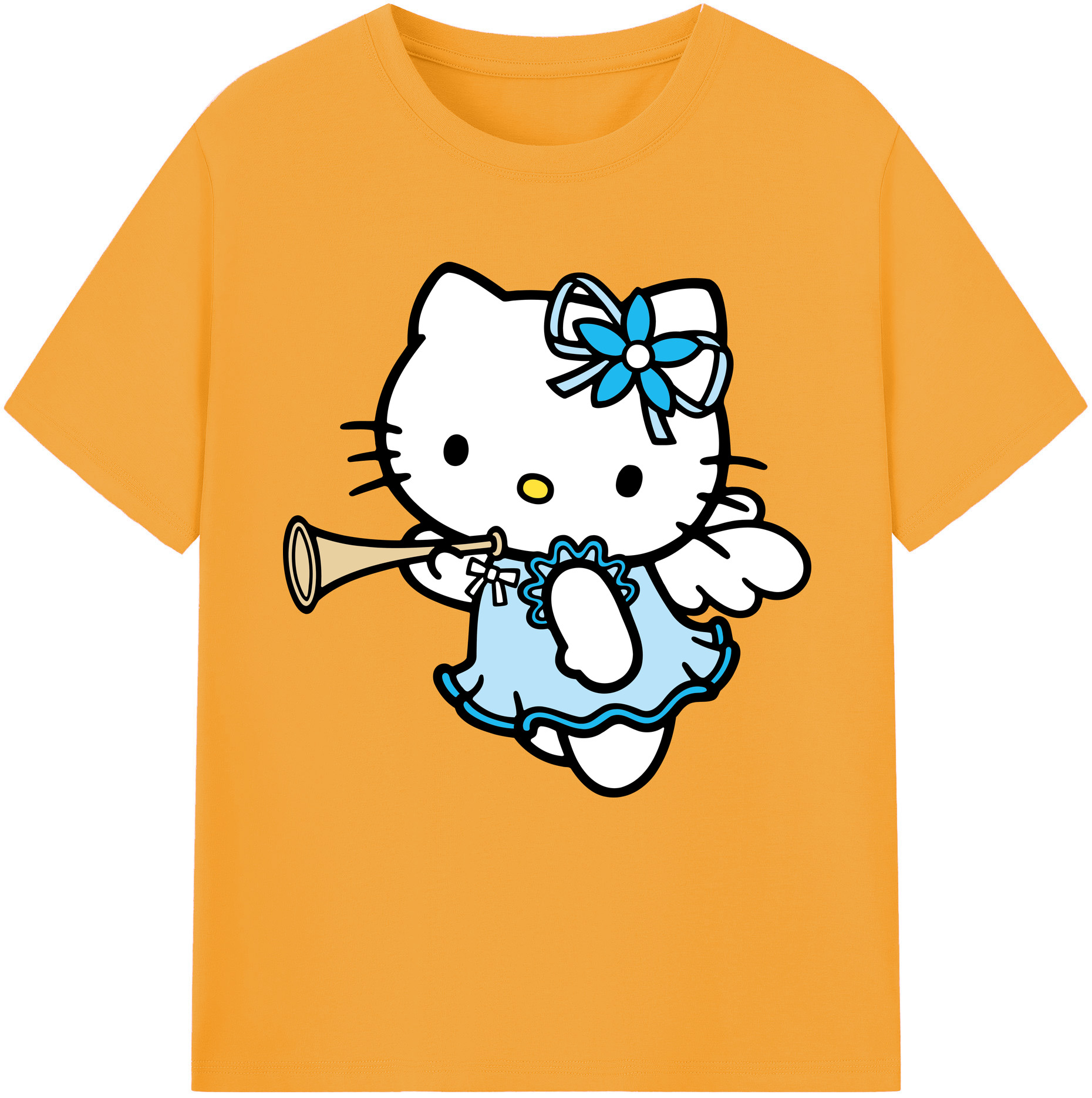 （画像用） Hello Kitty ハローキティ レディースカジュアルプリントTシャツ（綿100％）