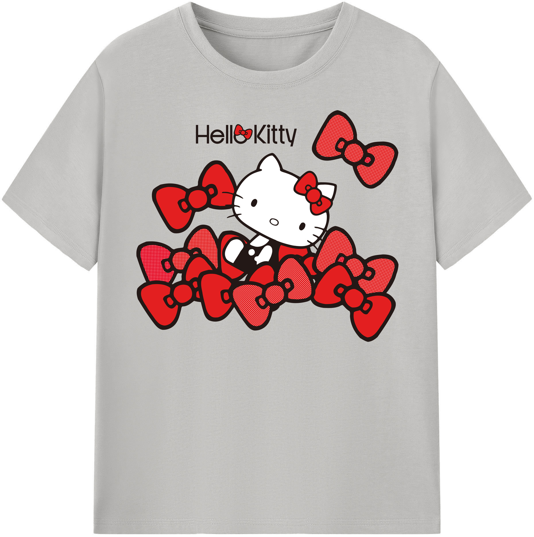 （画像用） Hello Kitty ハローキティ レディースカジュアルプリントTシャツ（綿100％）