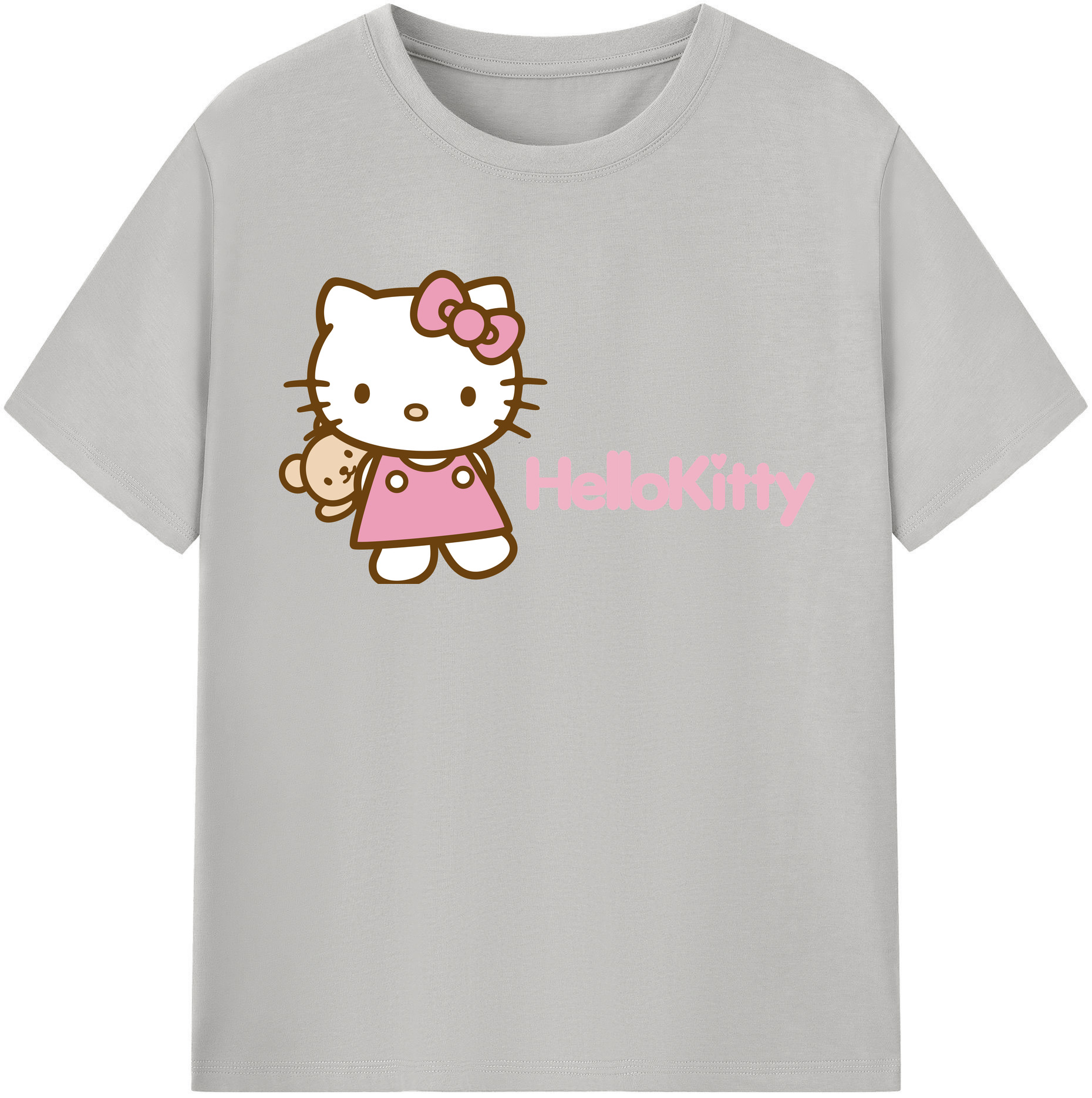 （画像用） Hello Kitty ハローキティ レディースカジュアルプリントTシャツ（綿100％）