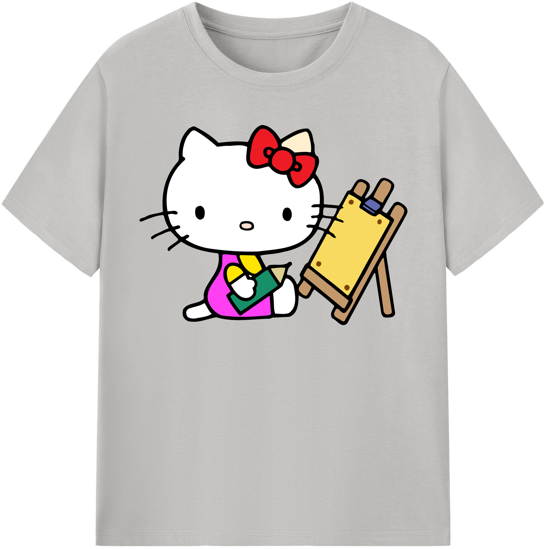 （画像用） Hello Kitty ハローキティ レディースカジュアルプリントTシャツ（綿100％）