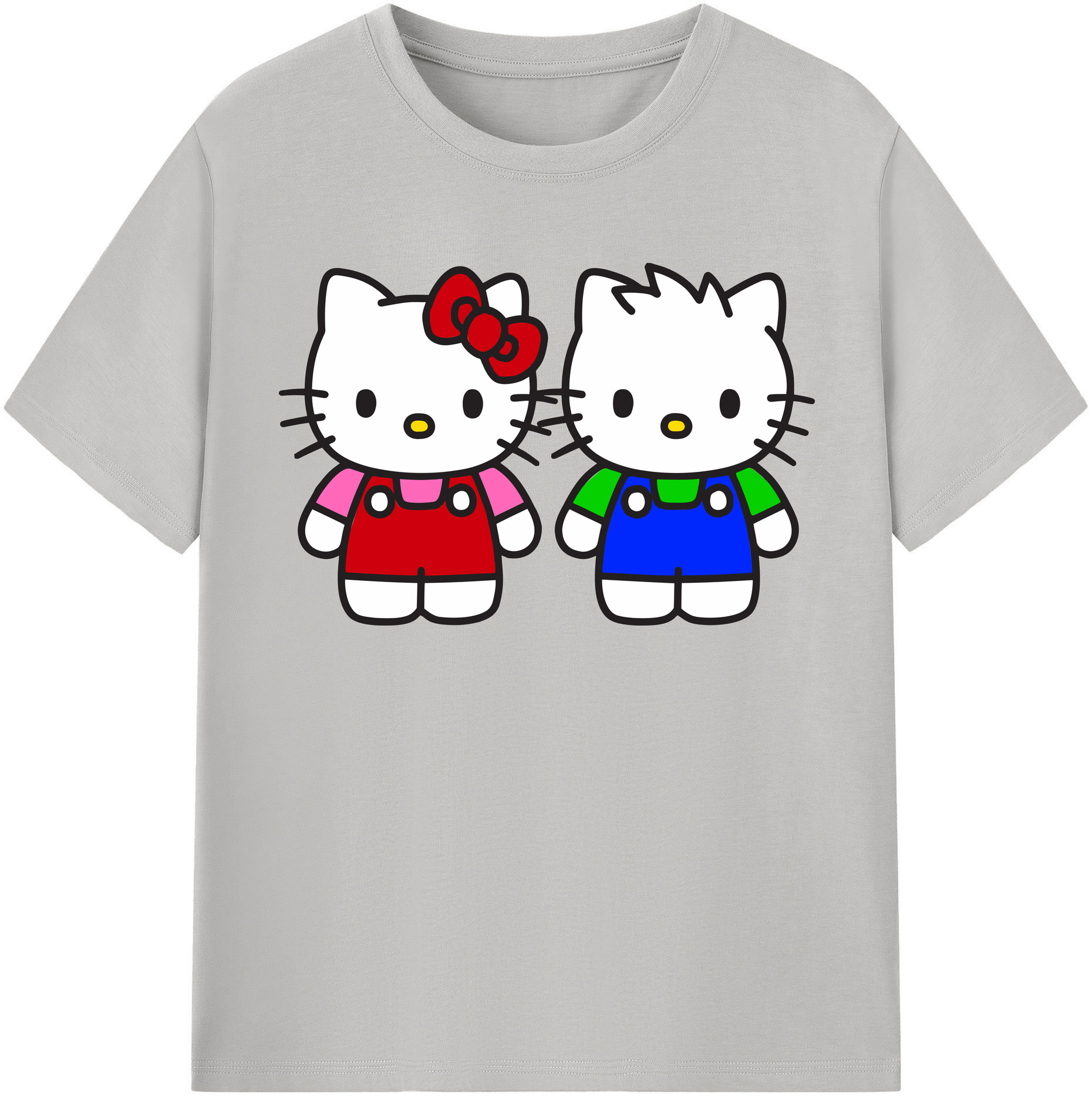 （画像用） Hello Kitty ハローキティ レディースカジュアルプリントTシャツ（綿100％）