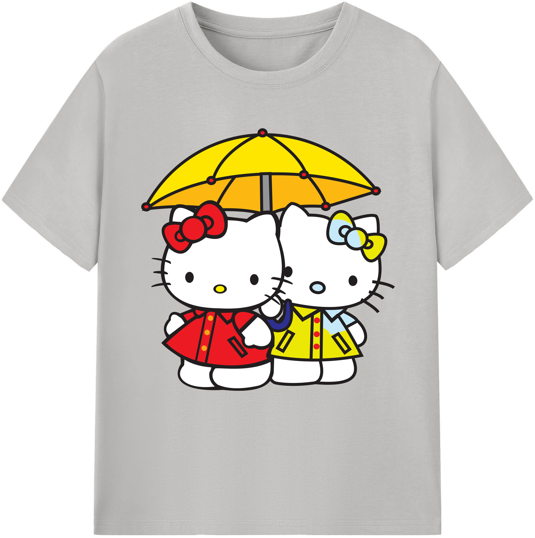 （画像用） Hello Kitty ハローキティ レディースカジュアルプリントTシャツ（綿100％）