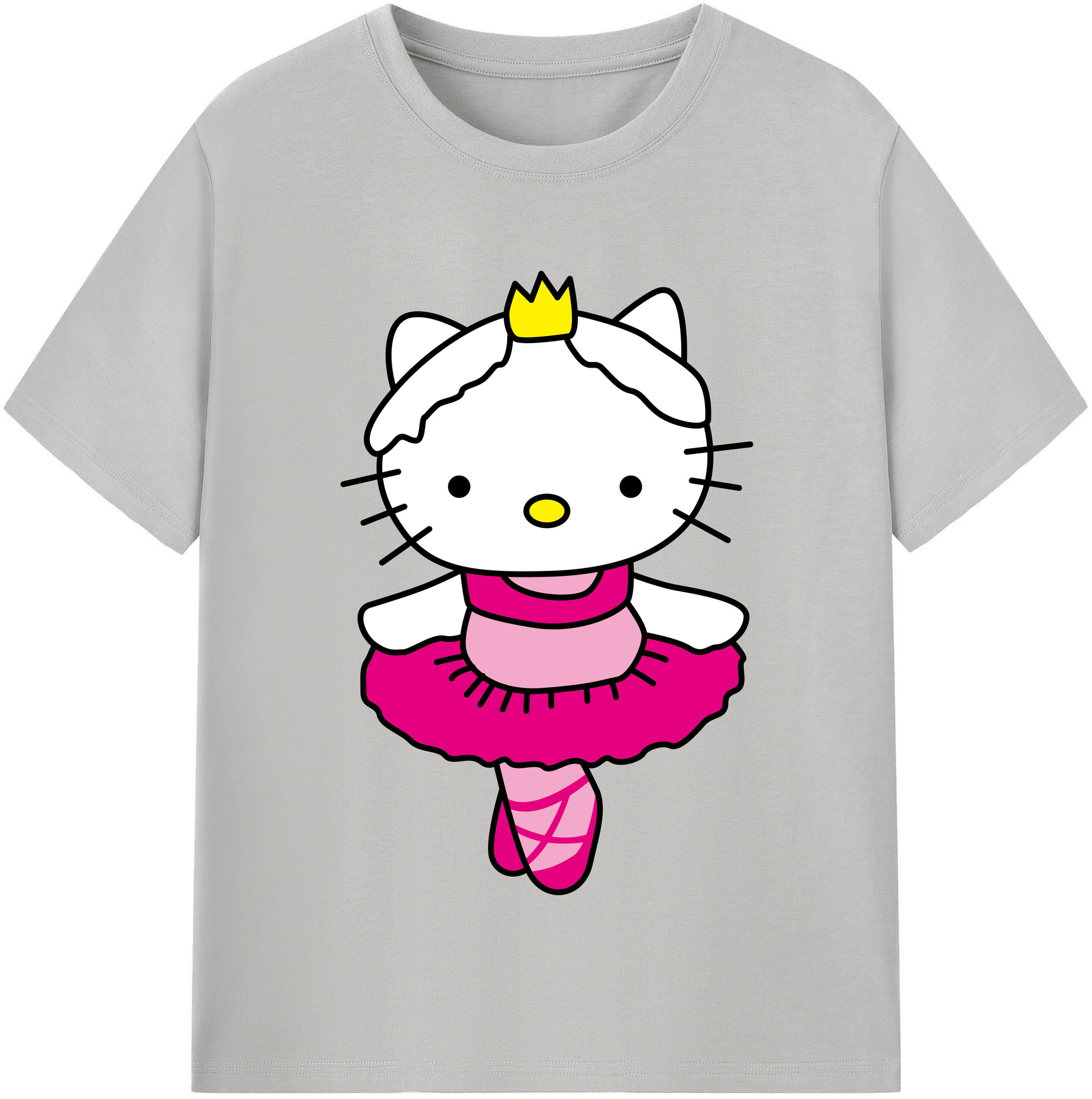 （画像用） Hello Kitty ハローキティ レディースカジュアルプリントTシャツ（綿100％）