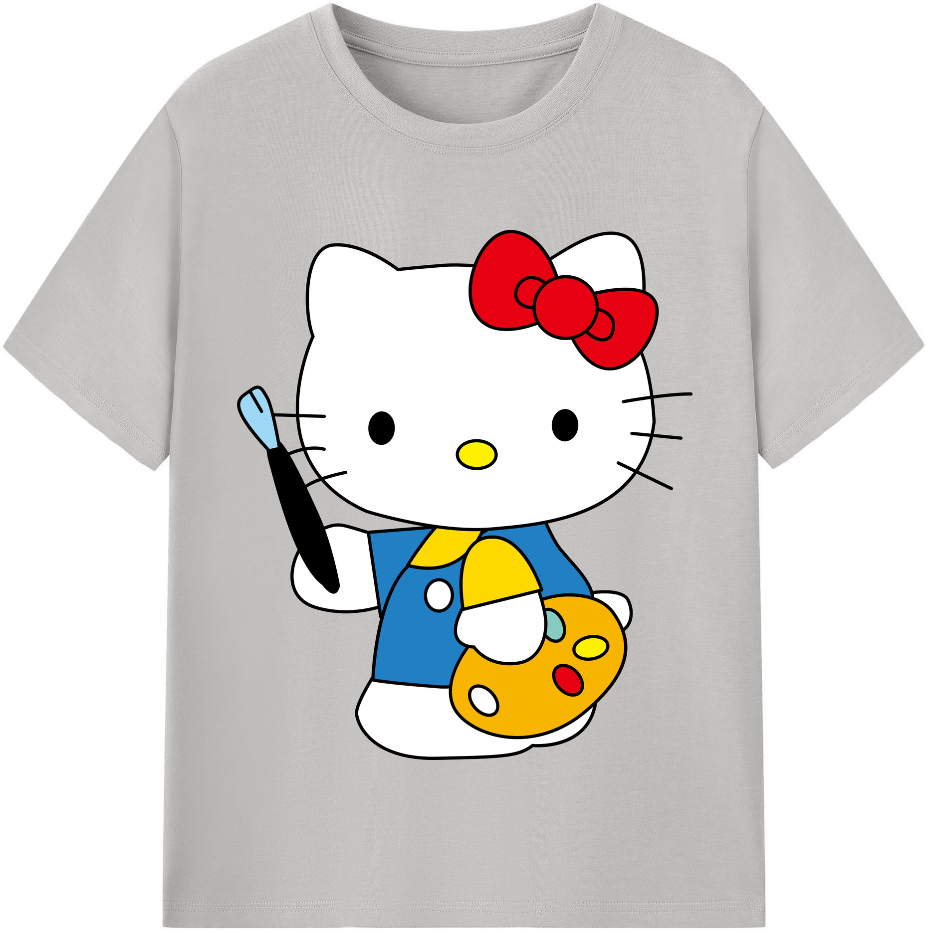 （画像用） Hello Kitty ハローキティ レディースカジュアルプリントTシャツ（綿100％）