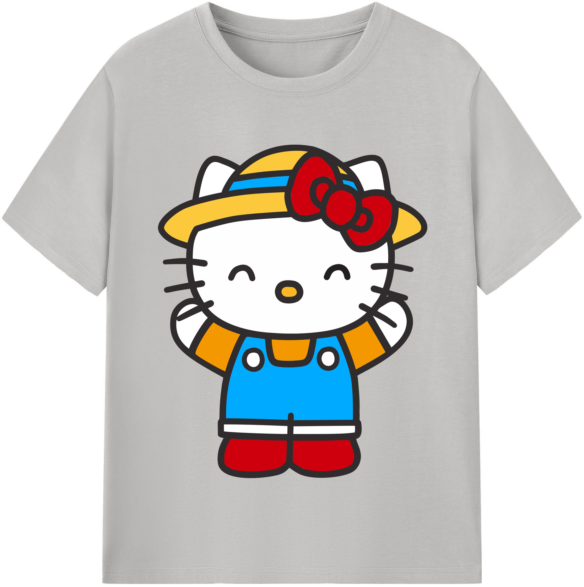 （画像用） Hello Kitty ハローキティ レディースカジュアルプリントTシャツ（綿100％）