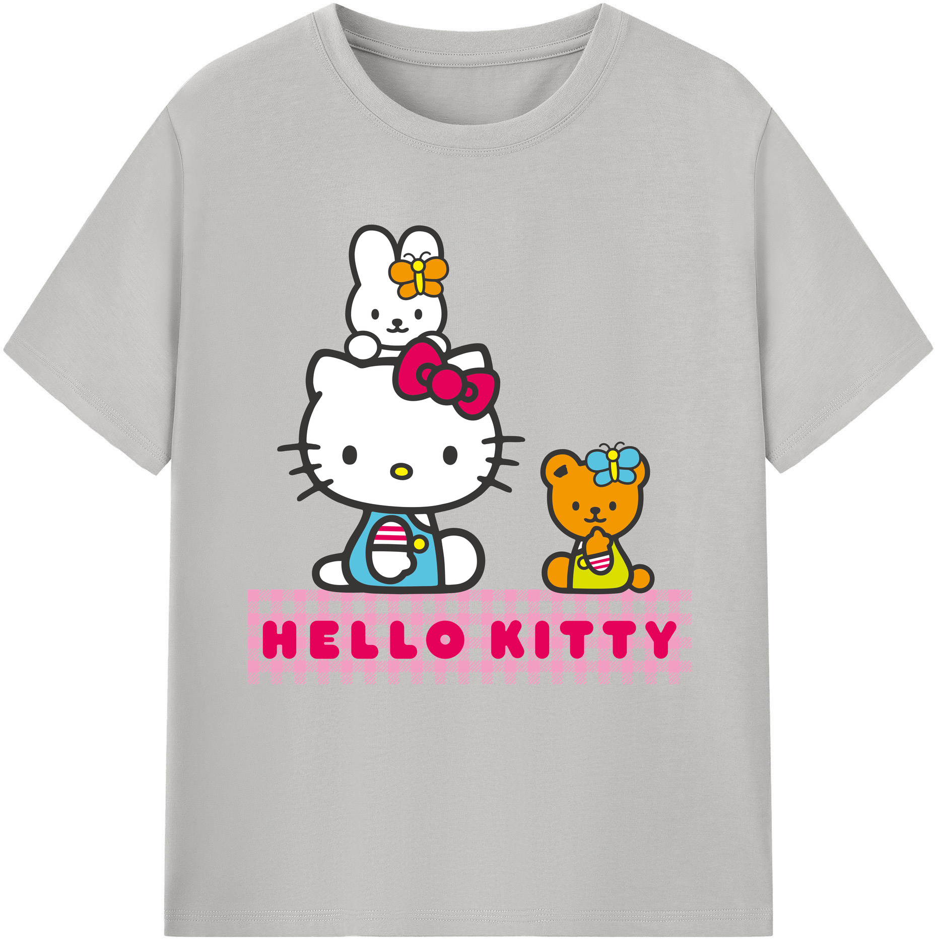 （画像用） Hello Kitty ハローキティ レディースカジュアルプリントTシャツ（綿100％）