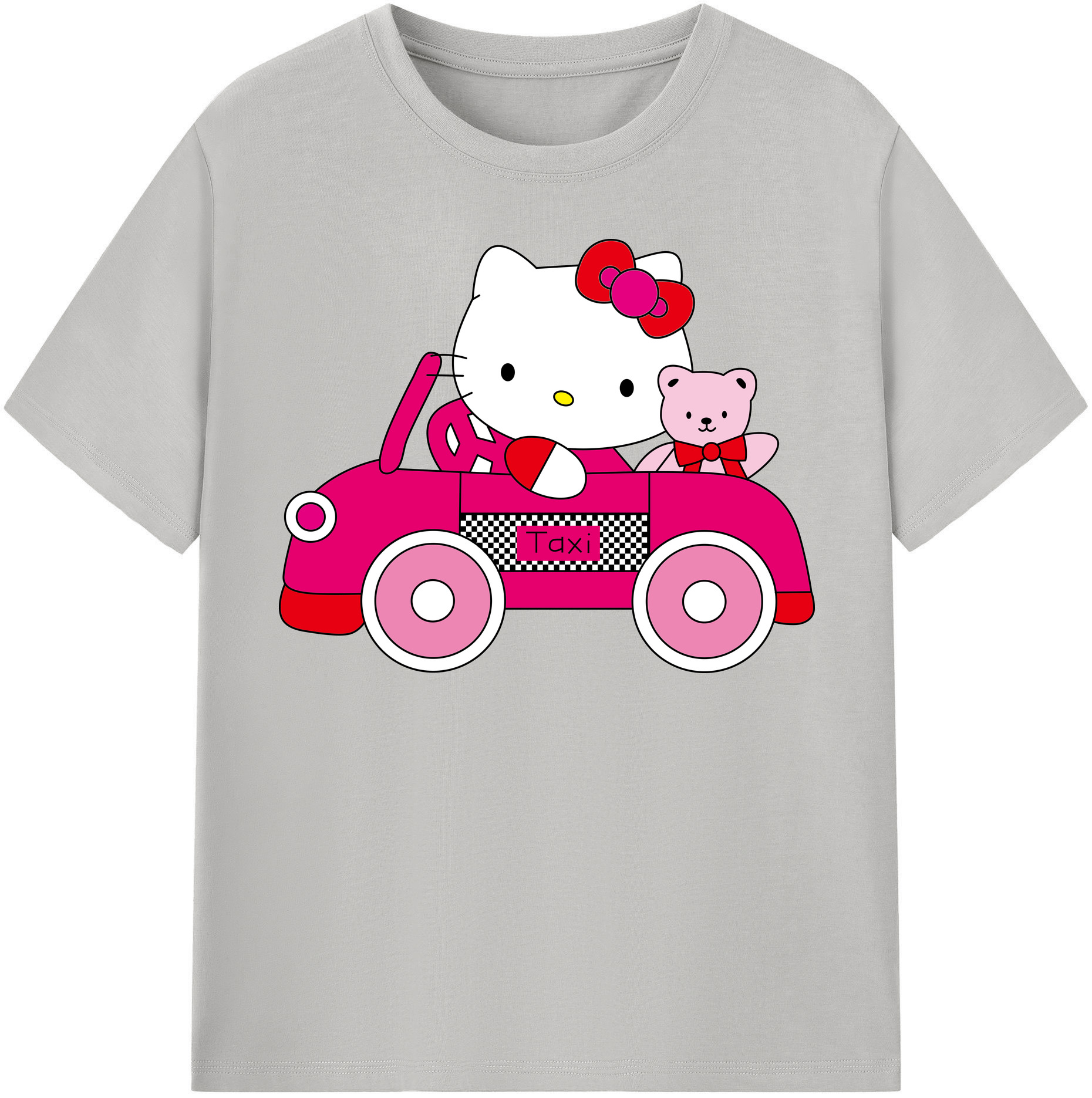 （画像用） Hello Kitty ハローキティ レディースカジュアルプリントTシャツ（綿100％）