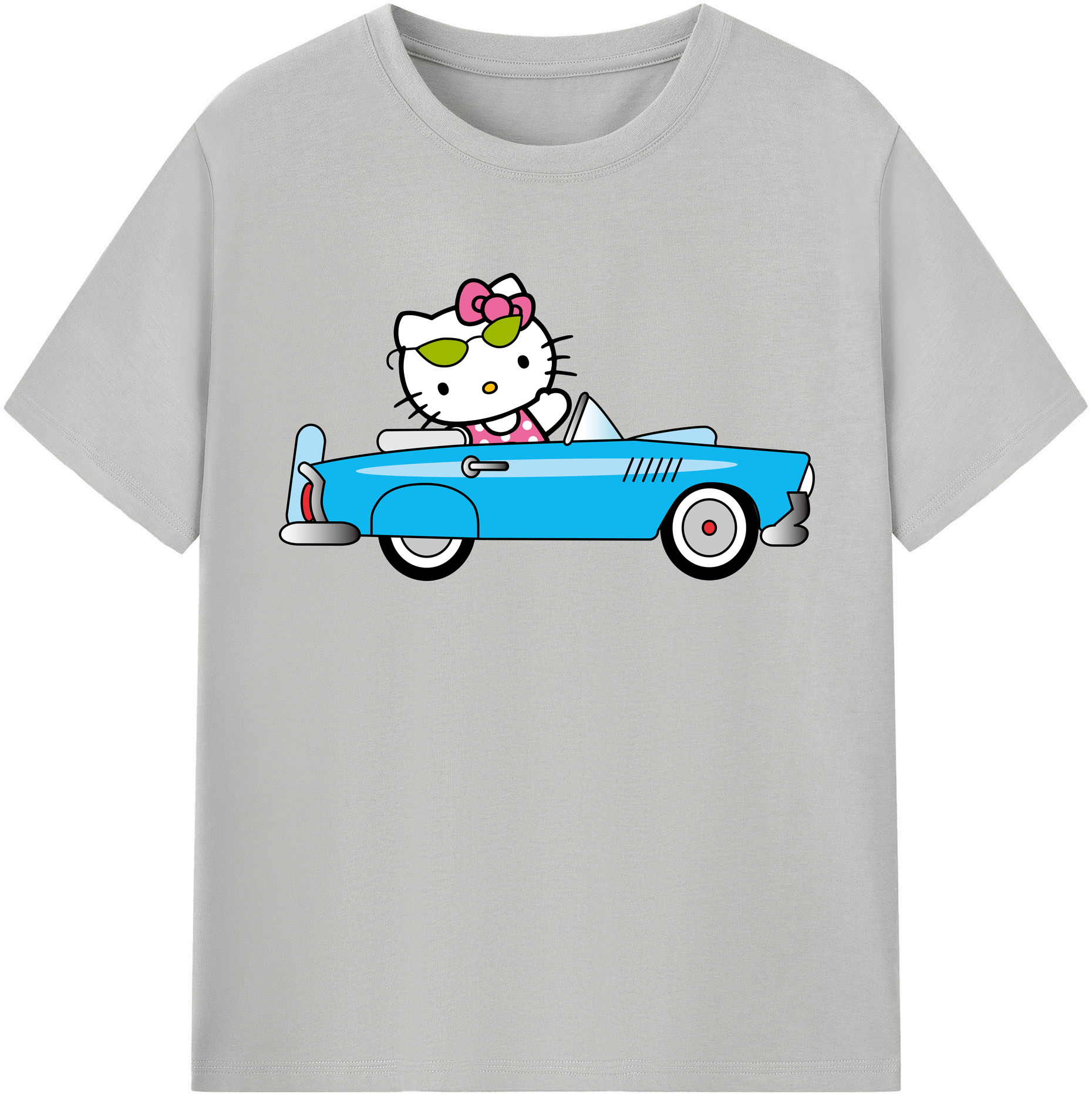 （画像用） Hello Kitty ハローキティ レディースカジュアルプリントTシャツ（綿100％）