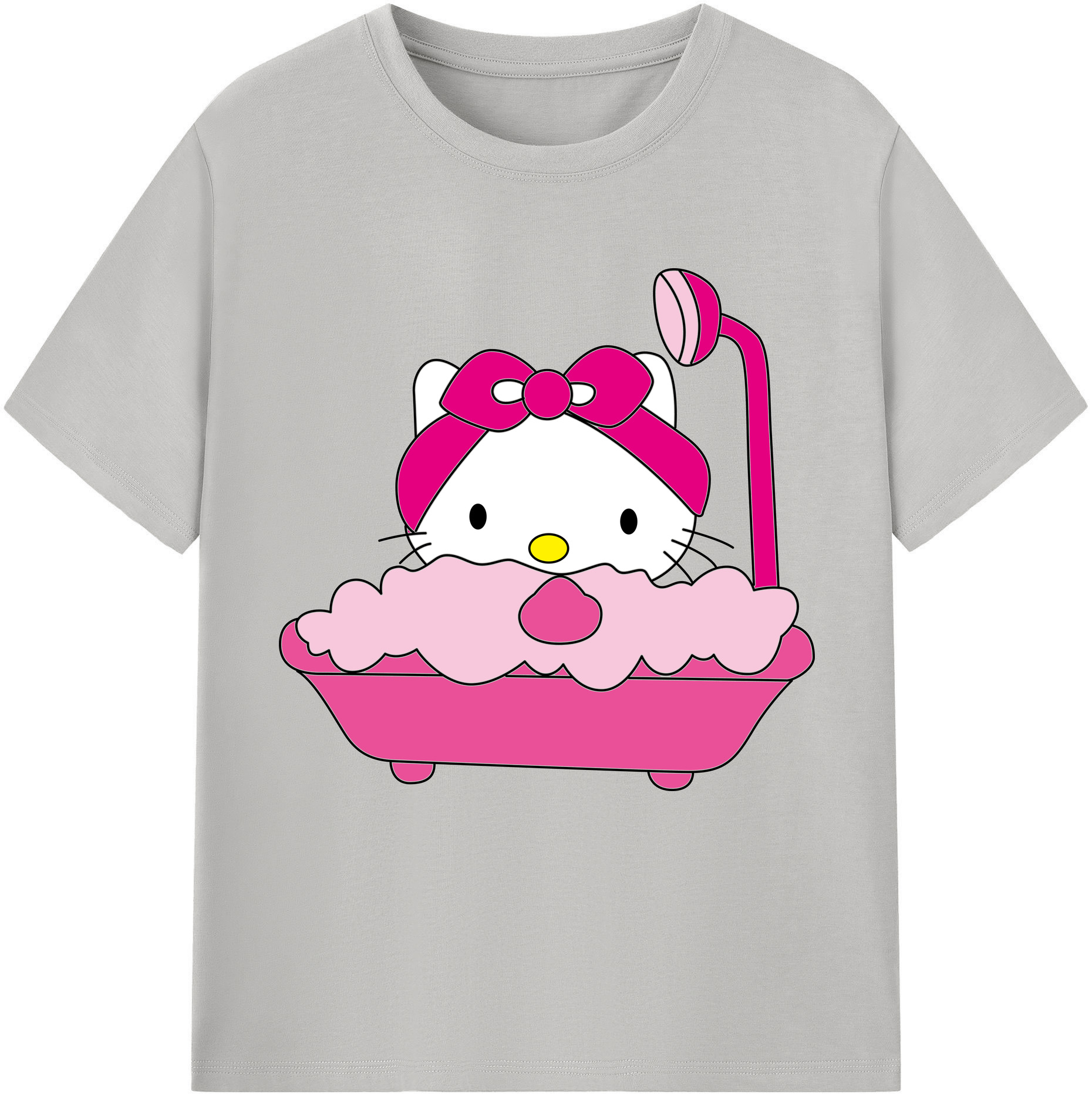 （画像用） Hello Kitty ハローキティ レディースカジュアルプリントTシャツ（綿100％）