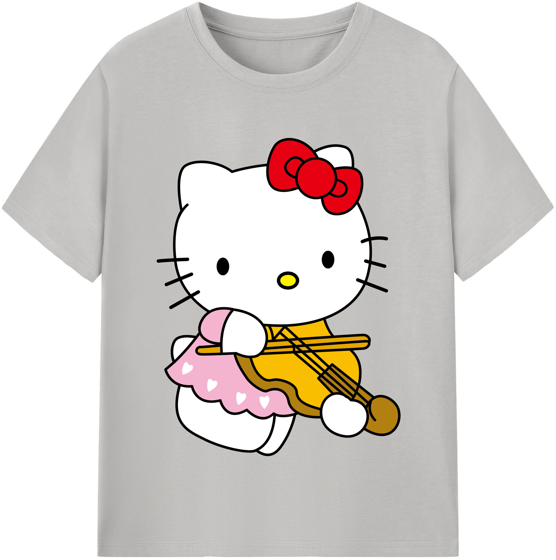 （画像用） Hello Kitty ハローキティ レディースカジュアルプリントTシャツ（綿100％）