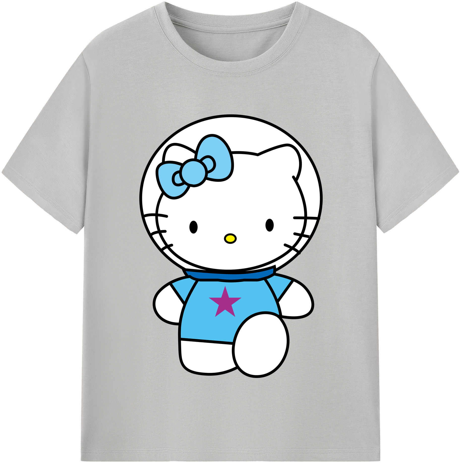 （画像用） Hello Kitty ハローキティ レディースカジュアルプリントTシャツ（綿100％）