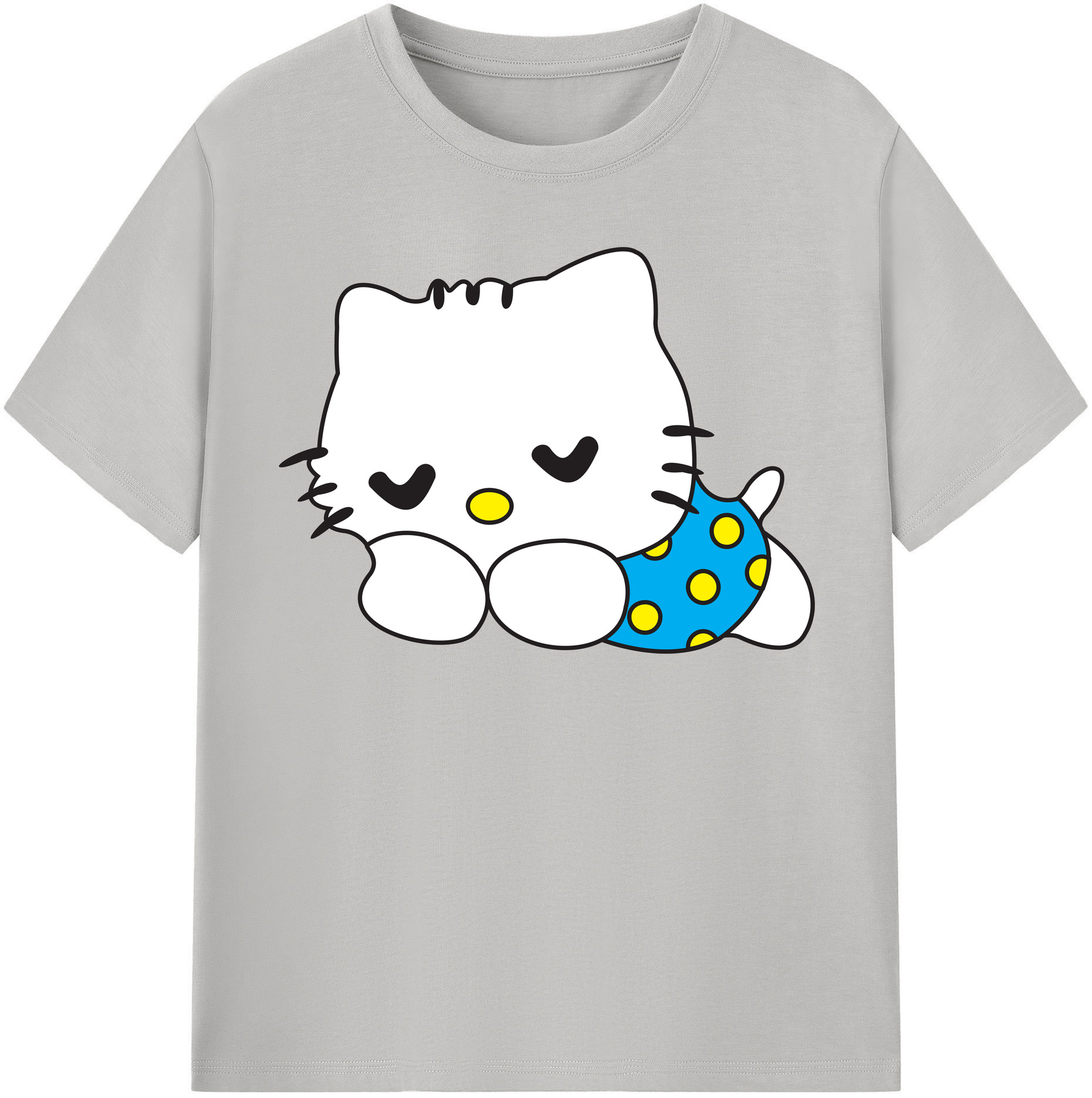 （画像用） Hello Kitty ハローキティ レディースカジュアルプリントTシャツ（綿100％）