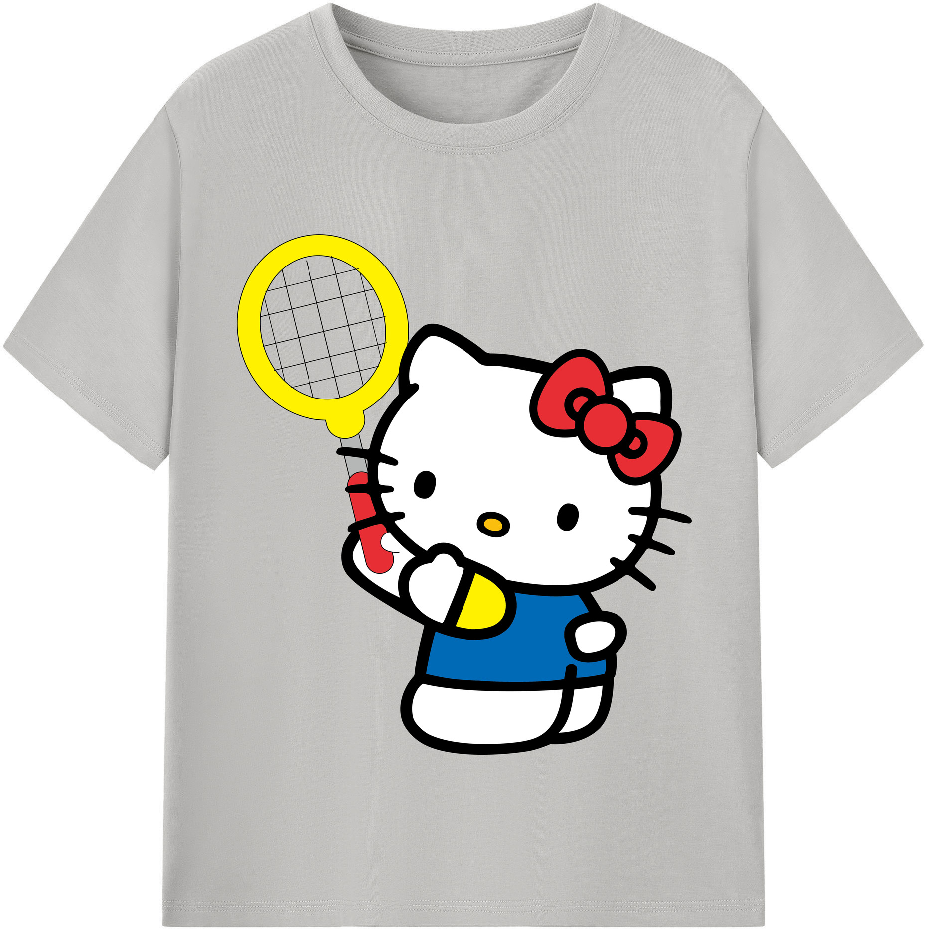 （画像用） Hello Kitty ハローキティ レディースカジュアルプリントTシャツ（綿100％）