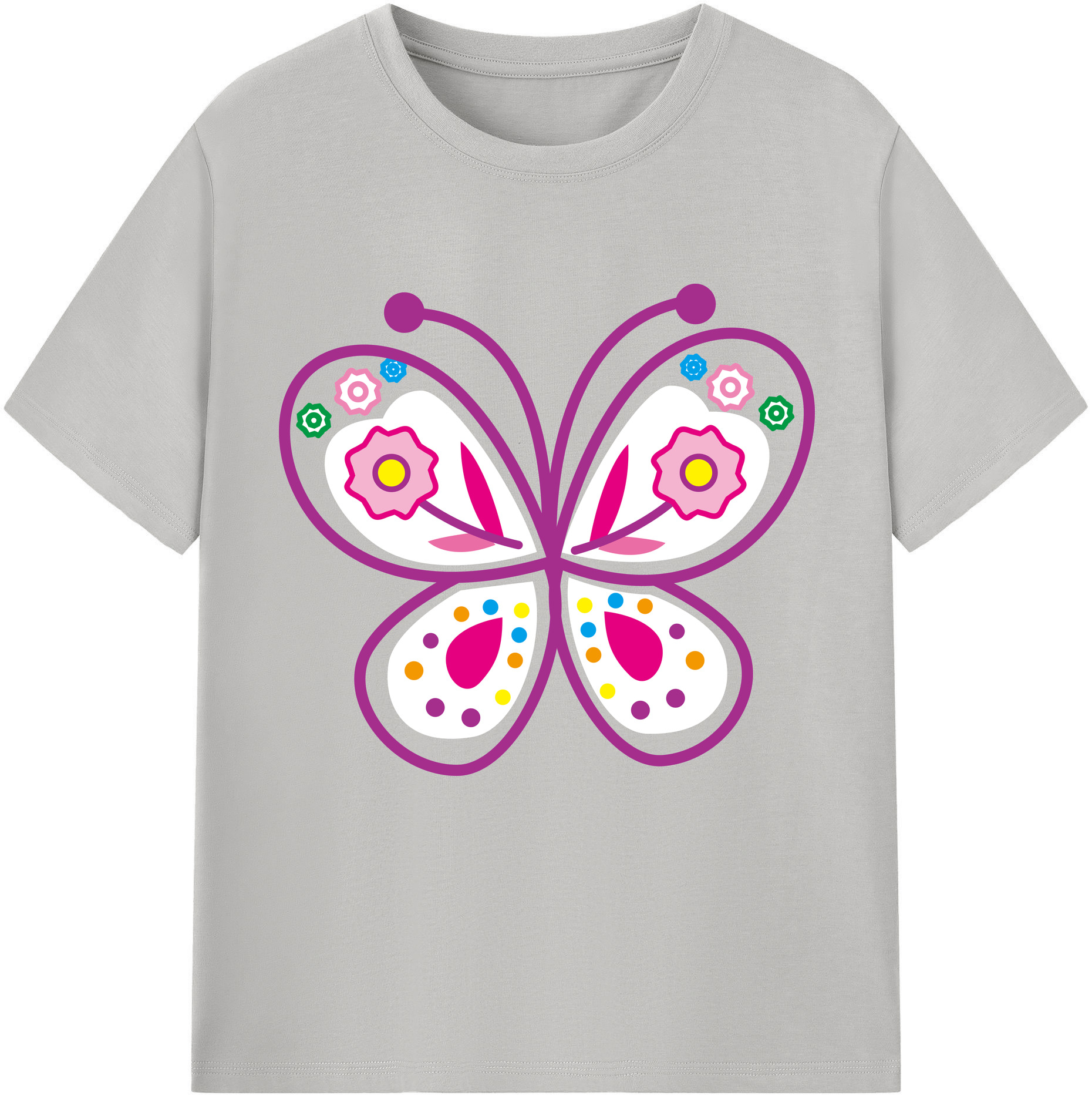 （画像用） Hello Kitty ハローキティ レディースカジュアルプリントTシャツ（綿100％）