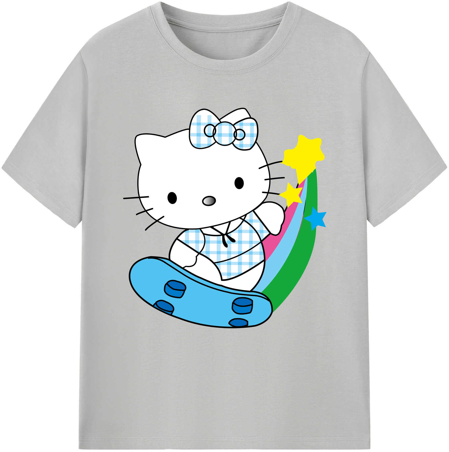 （画像用） Hello Kitty ハローキティ レディースカジュアルプリントTシャツ（綿100％）