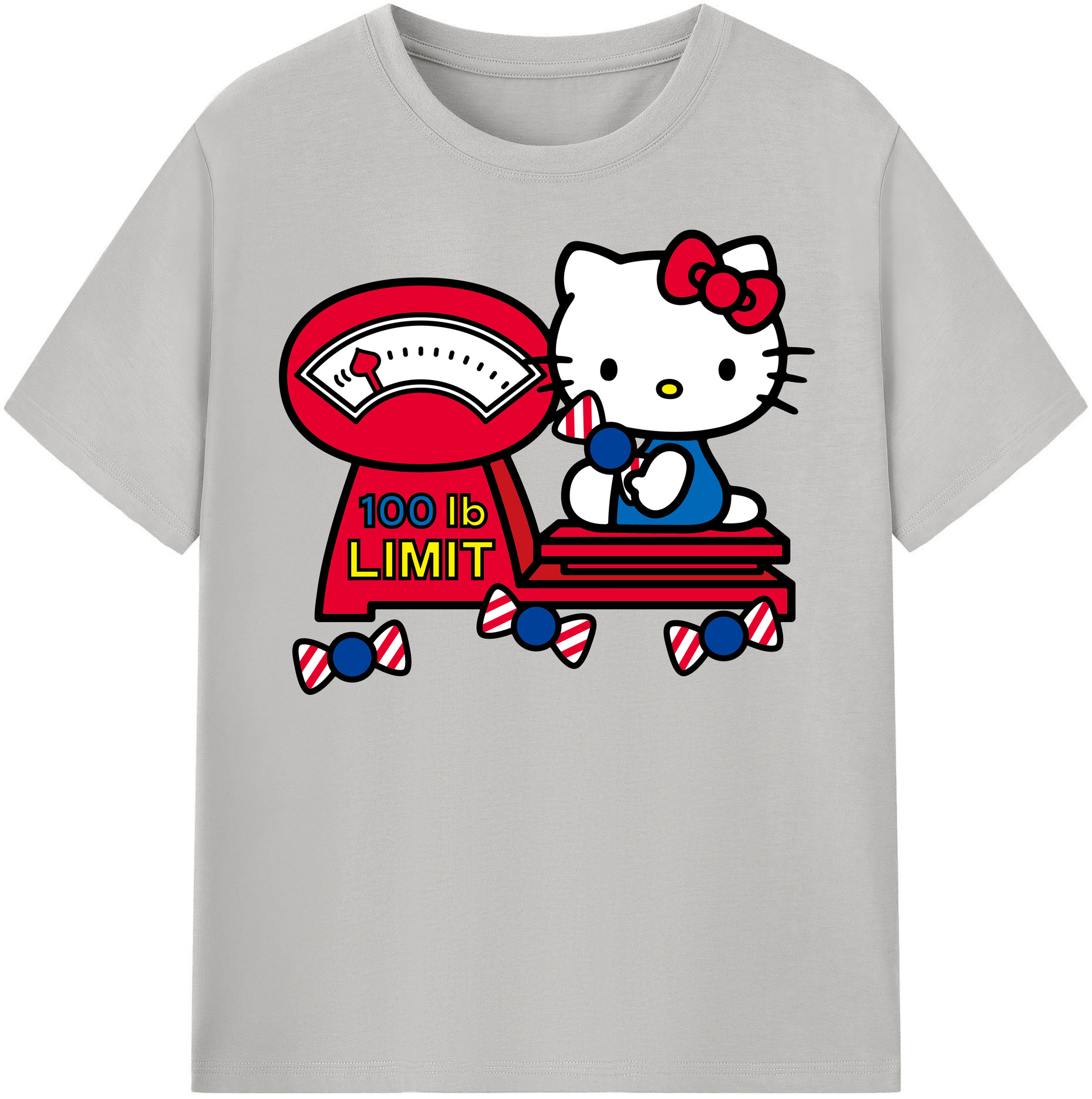 （画像用） Hello Kitty ハローキティ レディースカジュアルプリントTシャツ（綿100％）