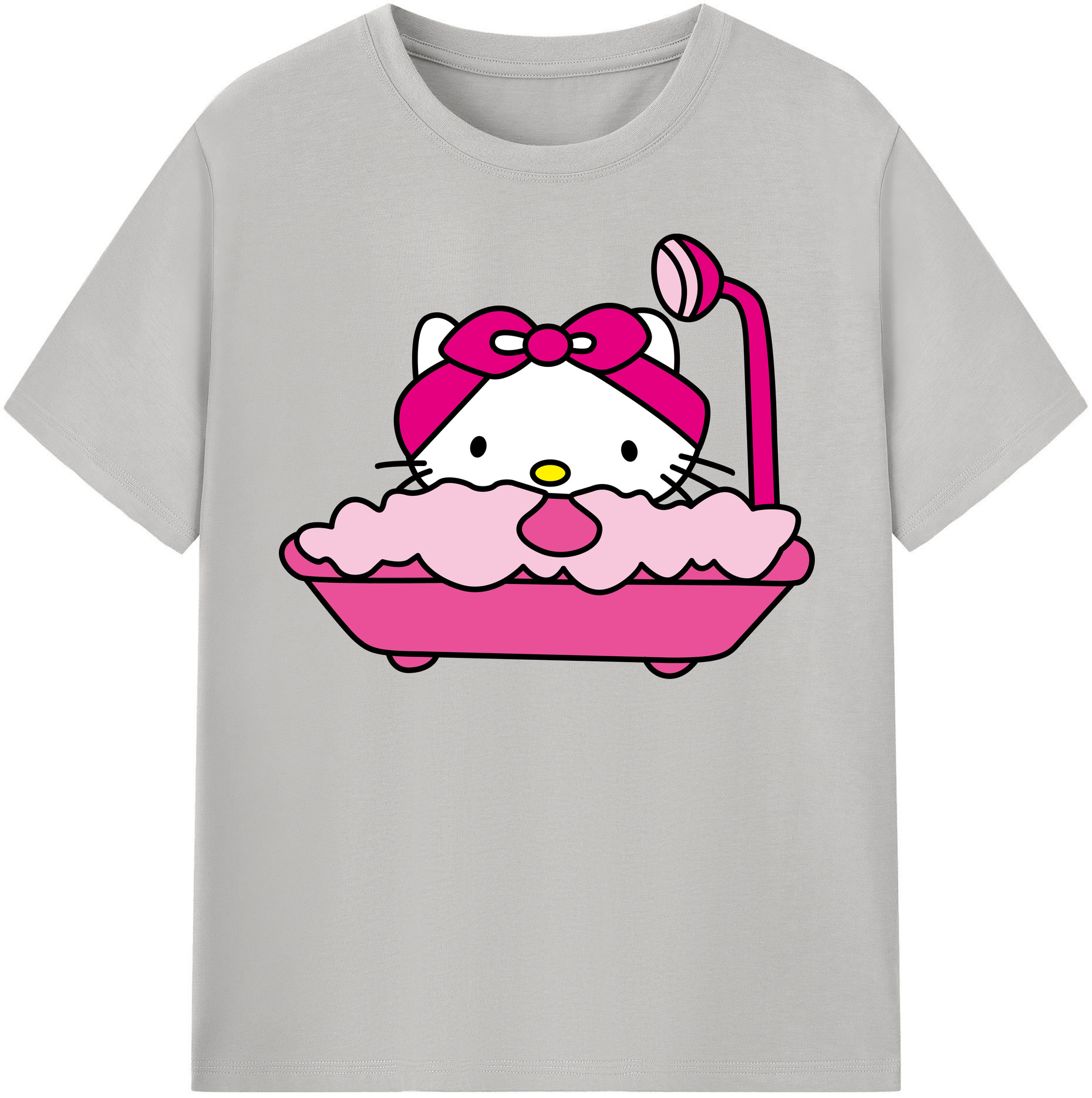 （画像用） Hello Kitty ハローキティ レディースカジュアルプリントTシャツ（綿100％）