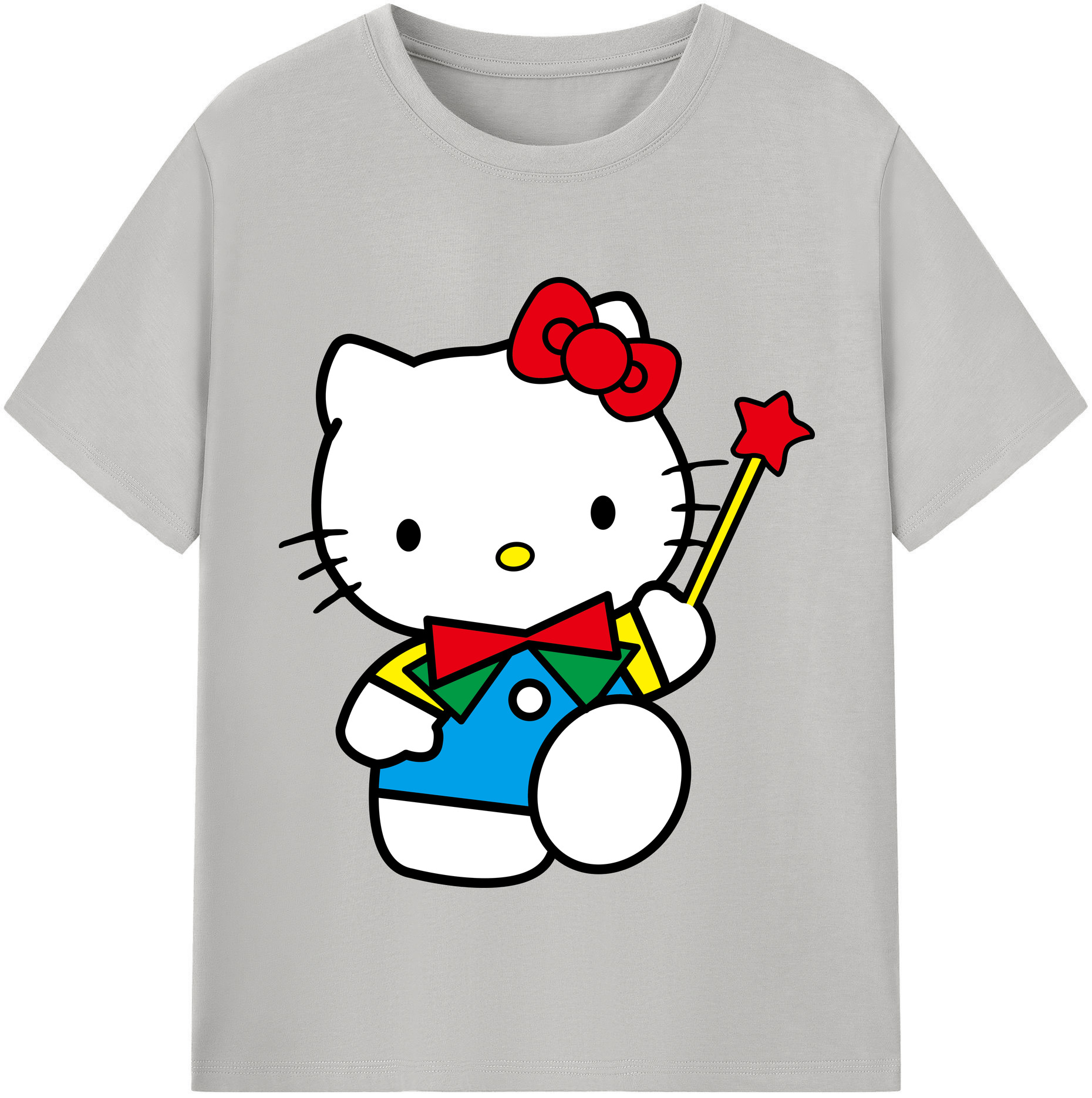 （画像用） Hello Kitty ハローキティ レディースカジュアルプリントTシャツ（綿100％）
