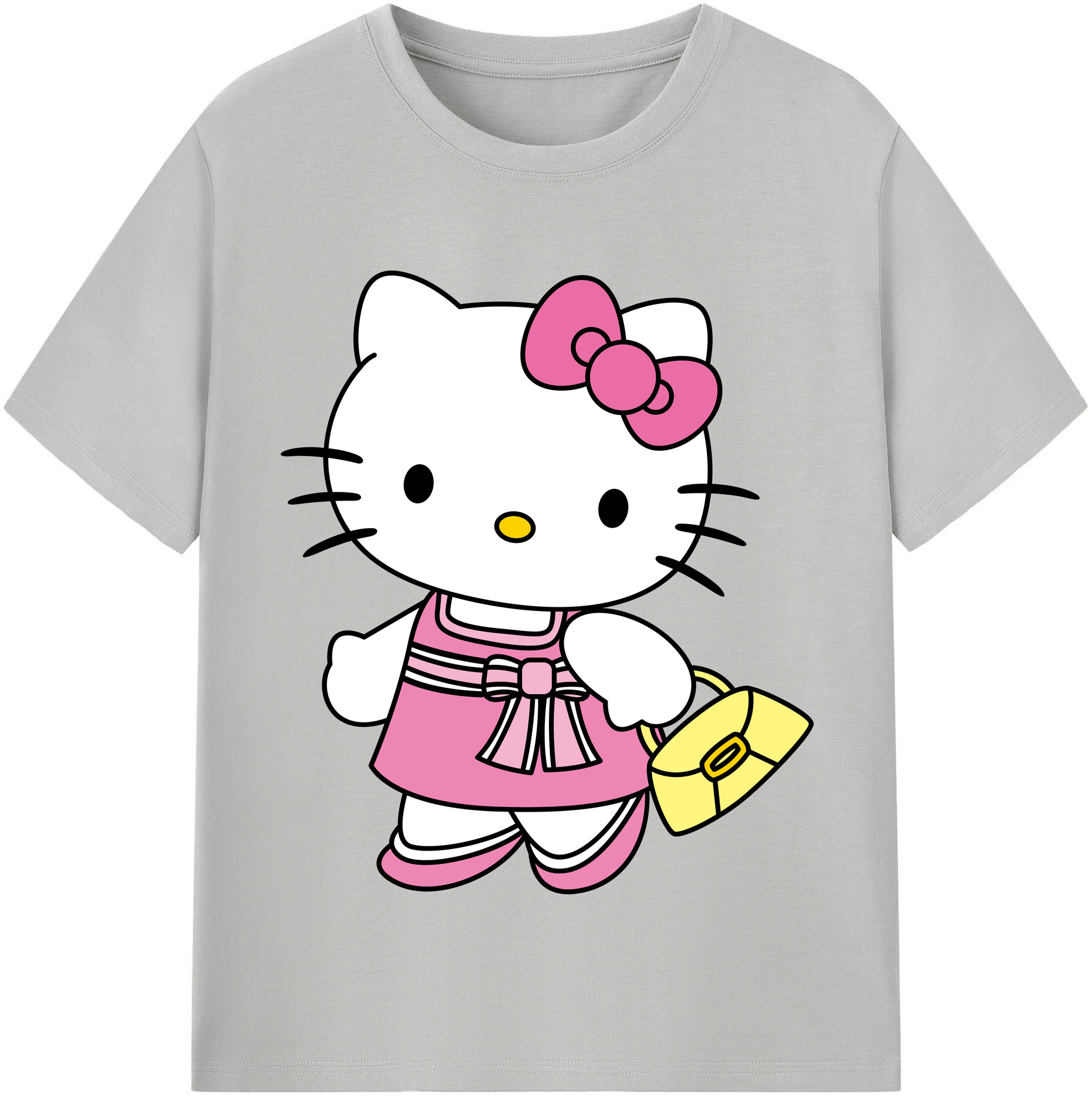 （画像用） Hello Kitty ハローキティ レディースカジュアルプリントTシャツ（綿100％）