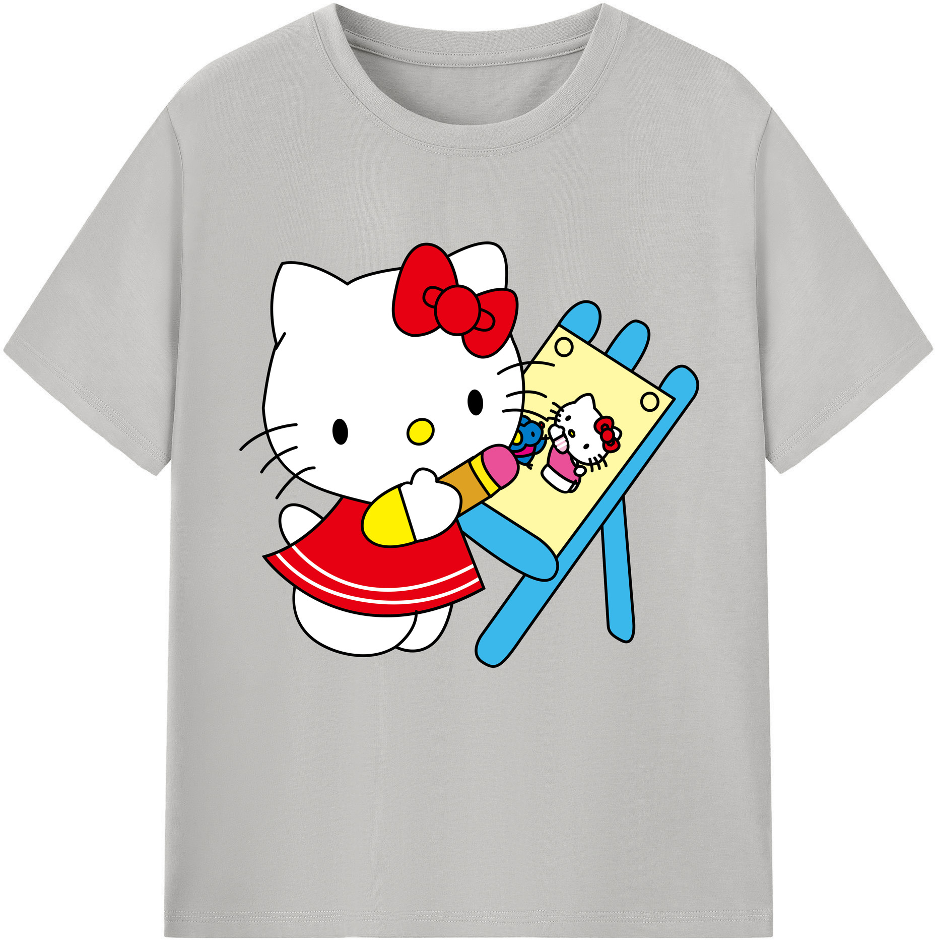 （画像用） Hello Kitty ハローキティ レディースカジュアルプリントTシャツ（綿100％）