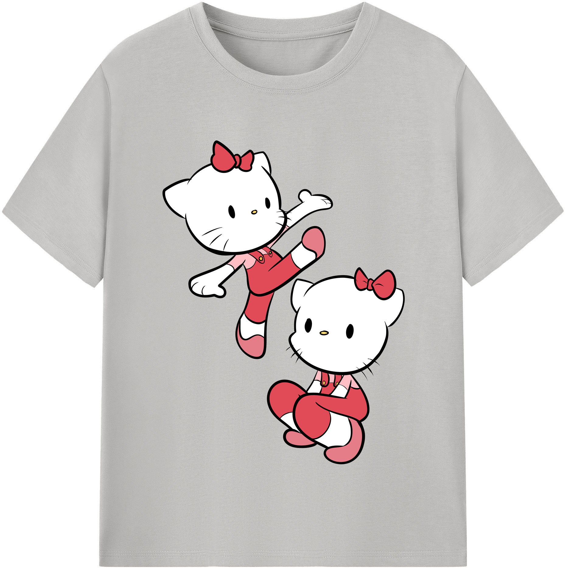 （画像用） Hello Kitty ハローキティ レディースカジュアルプリントTシャツ（綿100％）