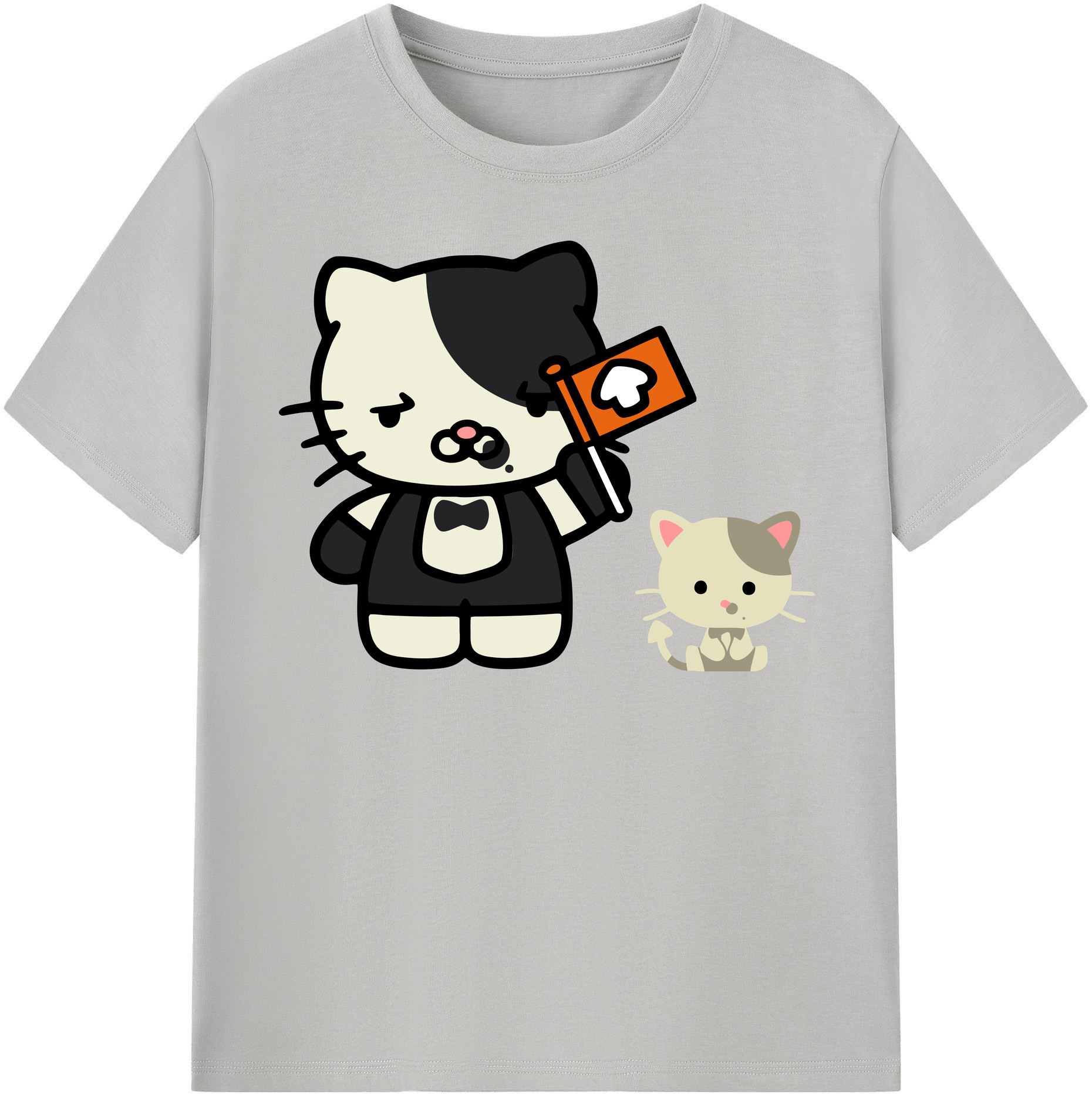 （画像用） Hello Kitty ハローキティ レディースカジュアルプリントTシャツ（綿100％）