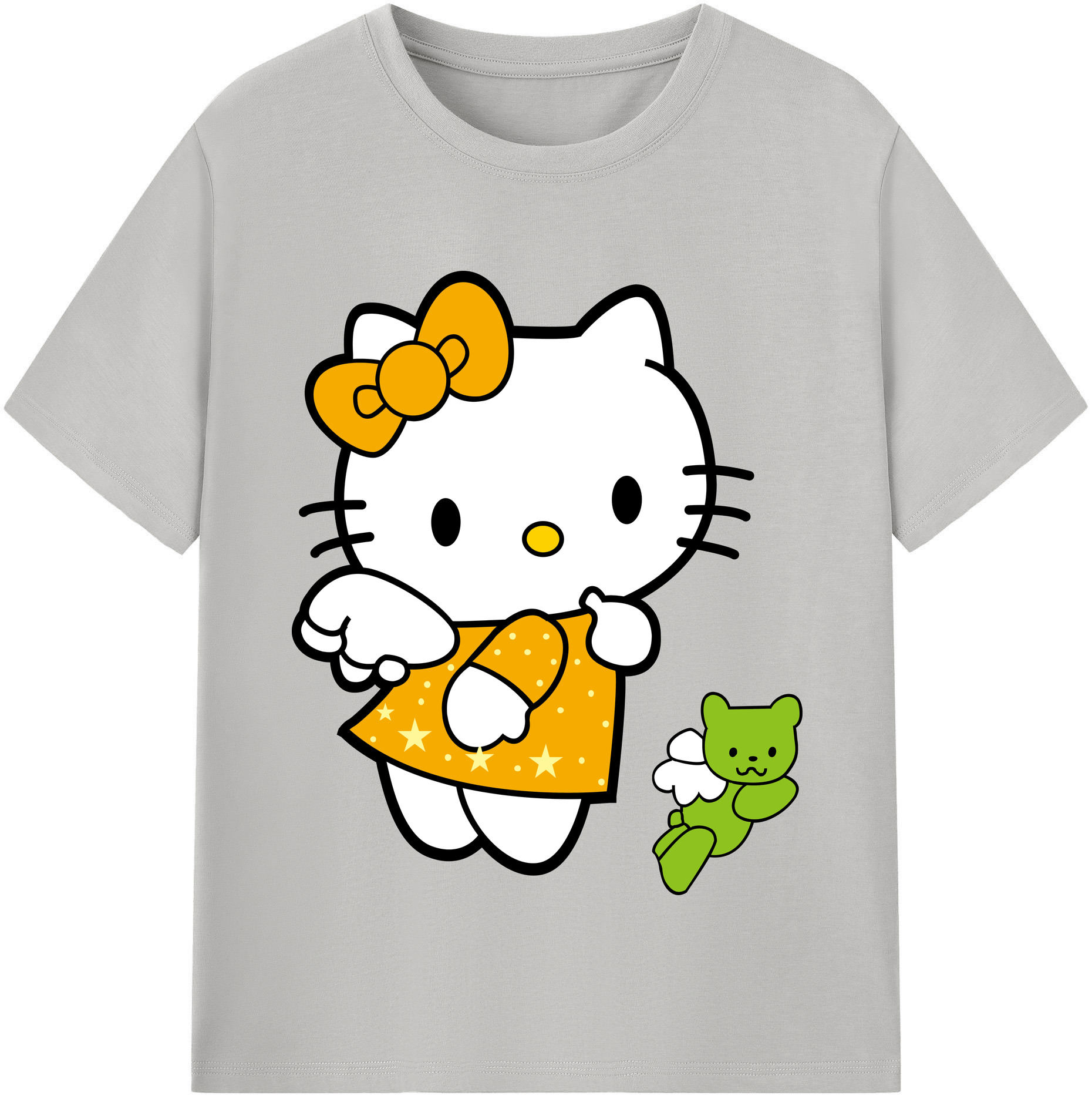 （画像用） Hello Kitty ハローキティ レディースカジュアルプリントTシャツ（綿100％）