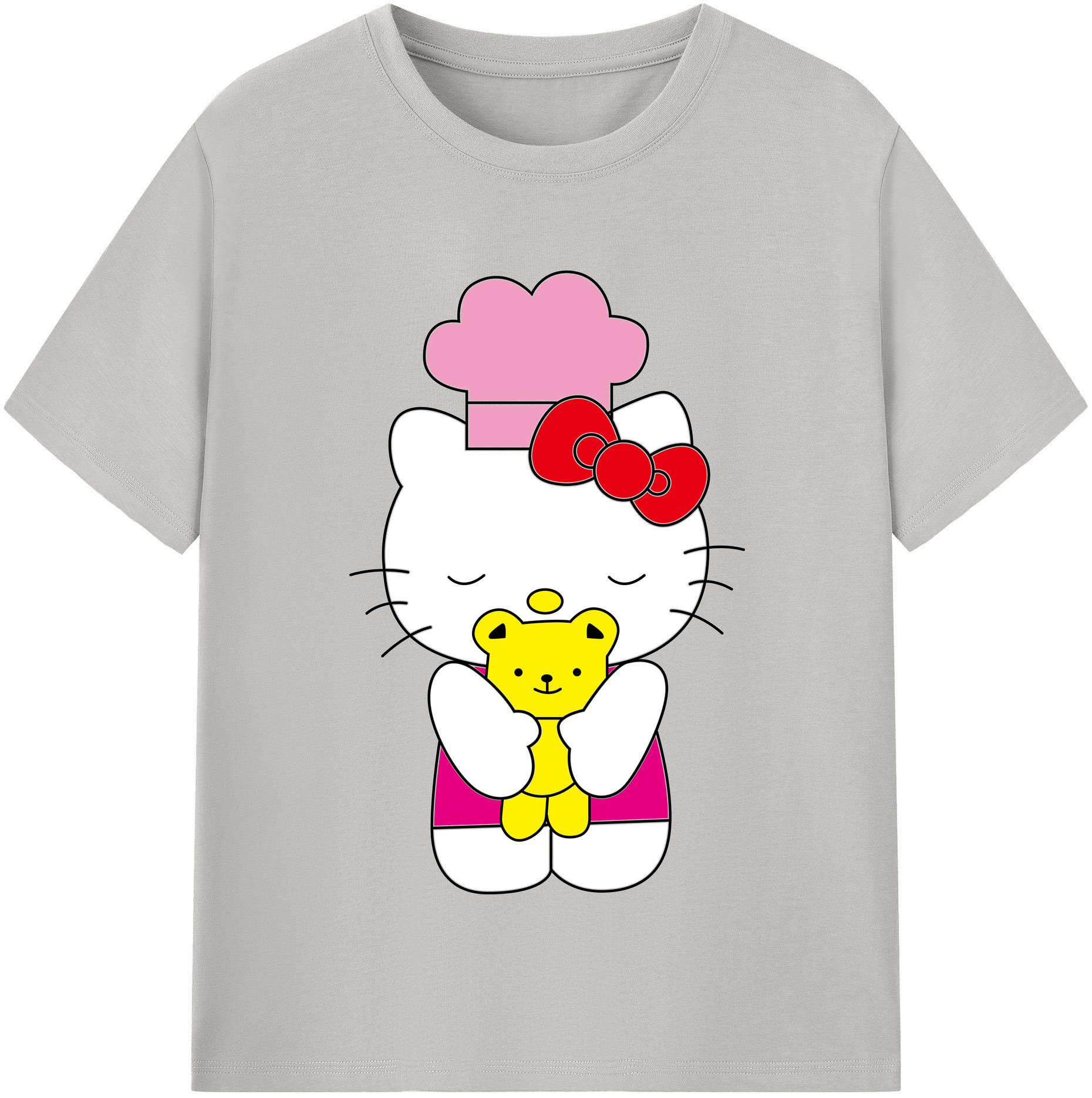 （画像用） Hello Kitty ハローキティ レディースカジュアルプリントTシャツ（綿100％）