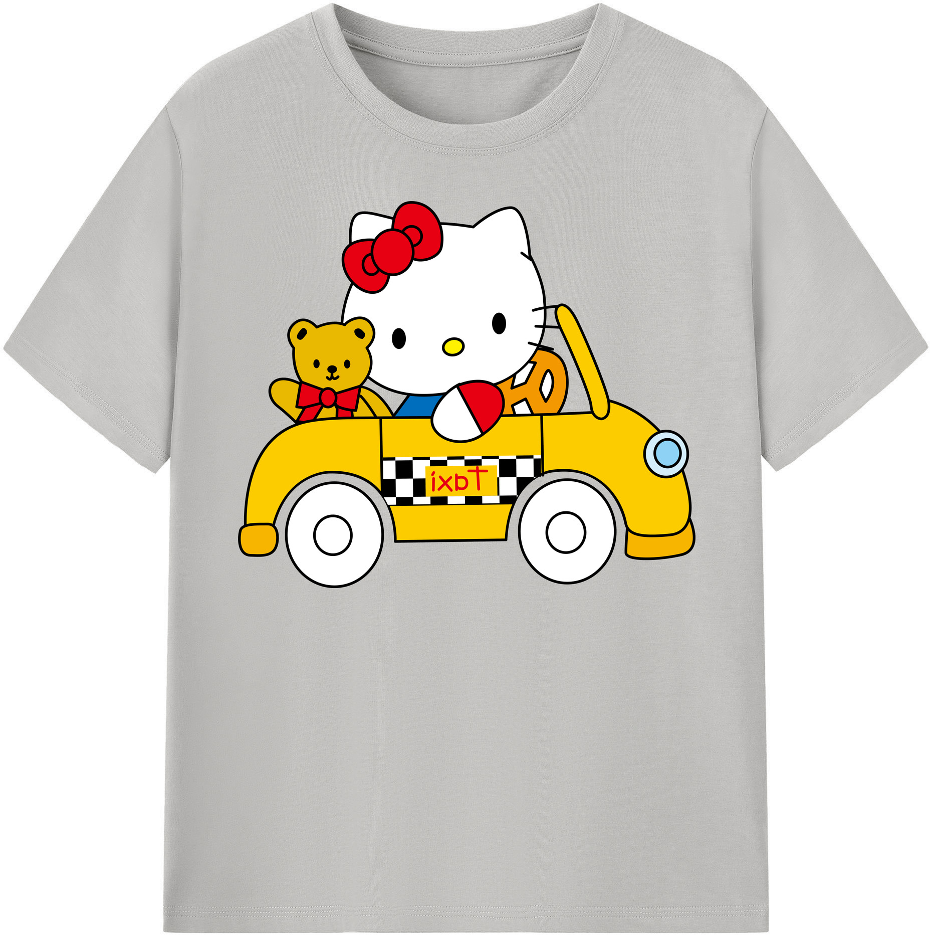 （画像用） Hello Kitty ハローキティ レディースカジュアルプリントTシャツ（綿100％）